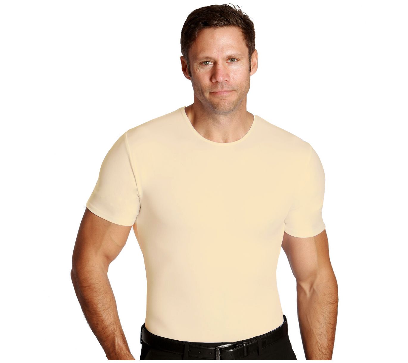 InstantFigure Men's Compression Short Sleeve Crew Neck Shirt