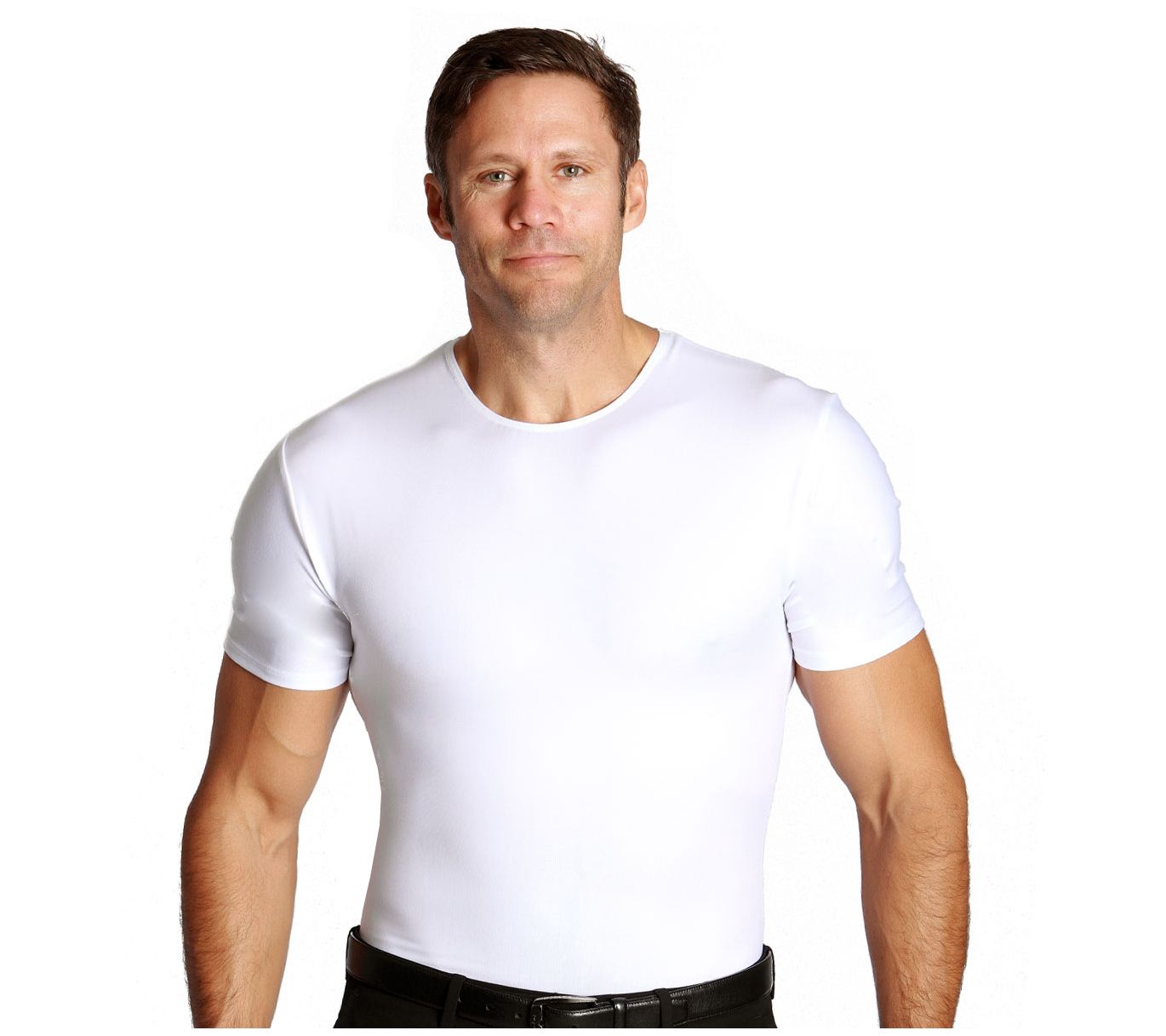 InstantFigure Men's Compression Short Sleeve Crew Neck Shirt
