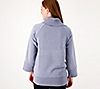 Isaac Mizrahi Live! Soho Plushed Back Pullover with Button Detail, 1 of 3