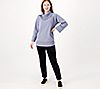 Isaac Mizrahi Live! Soho Plushed Back Pullover with Button Detail, 2 of 3