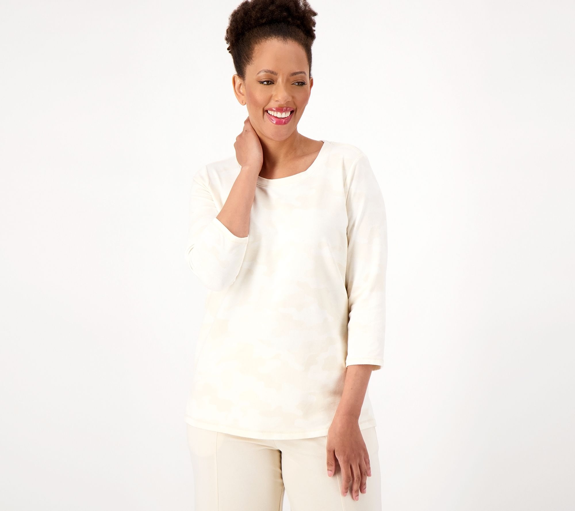 AnyBody Beach Wash French Terry Top