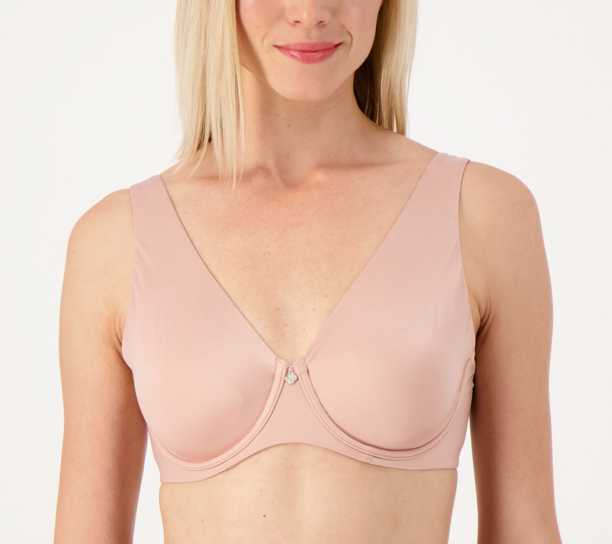 As Is Breezies Satin Shine Unlined Underwire Support Bra