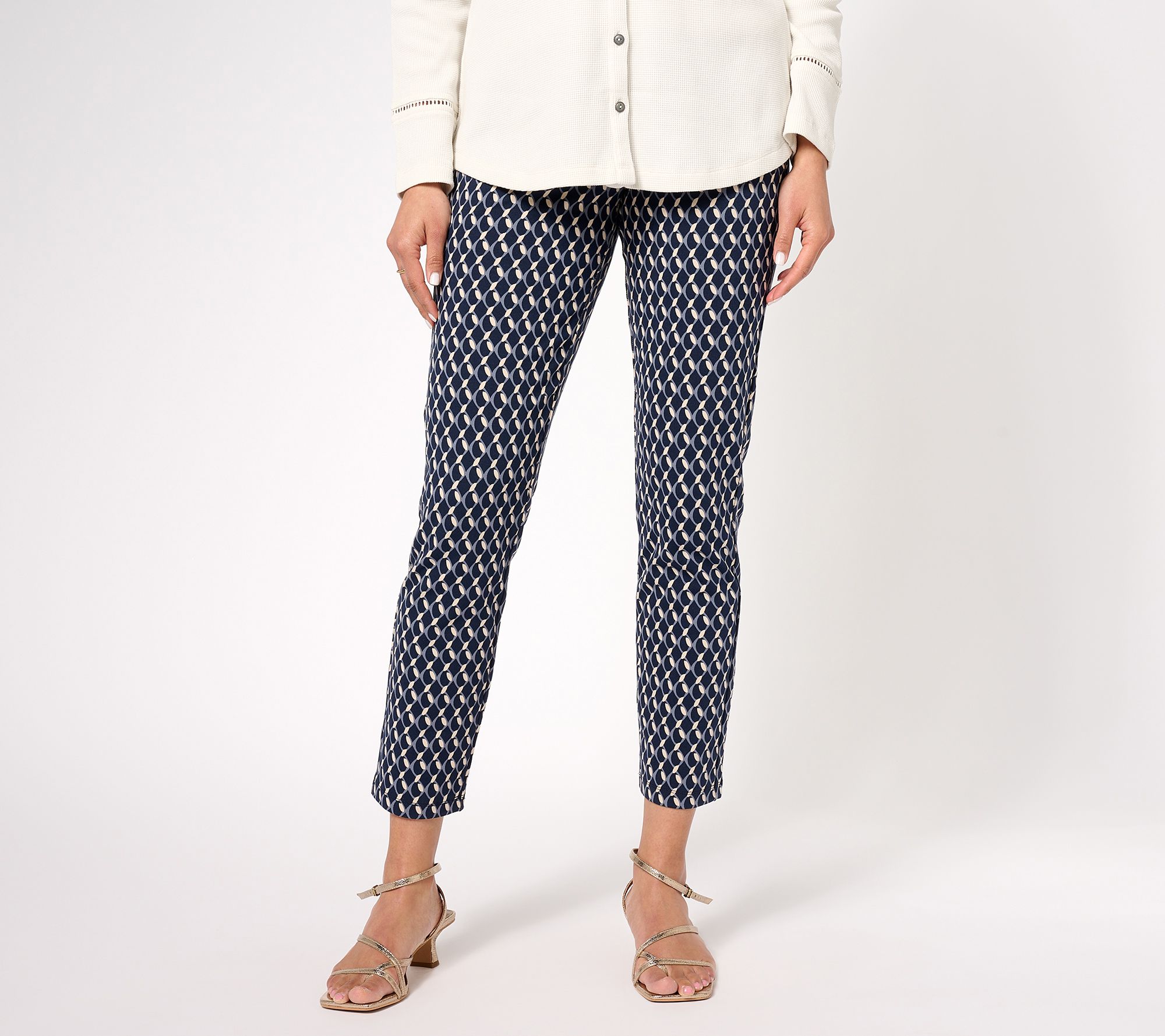 "As Is" Susan Graver Weekend Regular Stretch Slim-Leg Ankle Pants