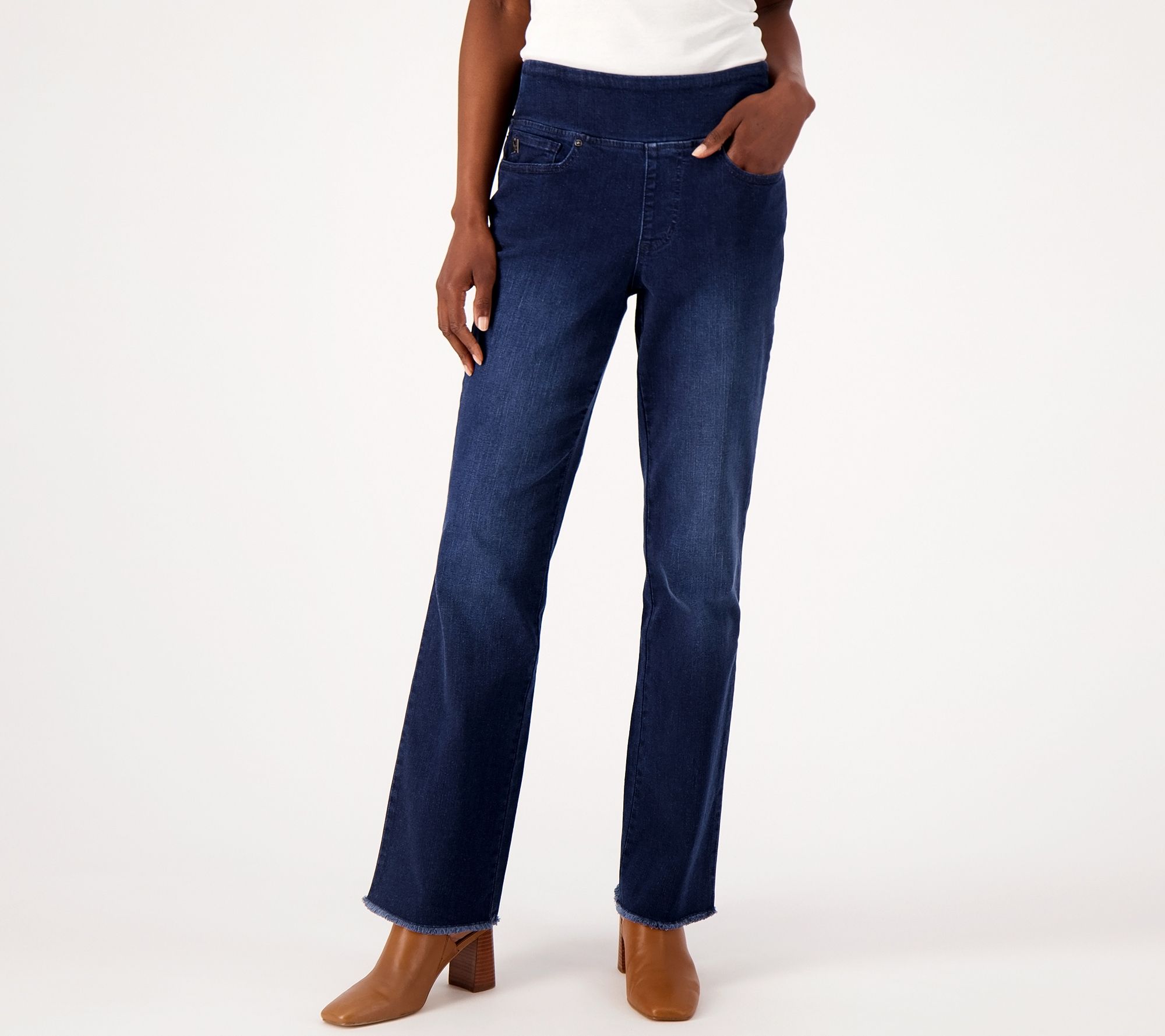 "As Is" Belle by Kim Gravel Pet TripleLuxe Denim Boot-Cut Jean