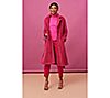 Isaac Mizrahi Live! Cozy Wrap Long Coat with Notched Collar and Pockets, 3 of 4