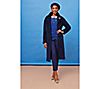 Isaac Mizrahi Live! Cozy Wrap Long Coat with Notched Collar and Pockets, 4 of 4