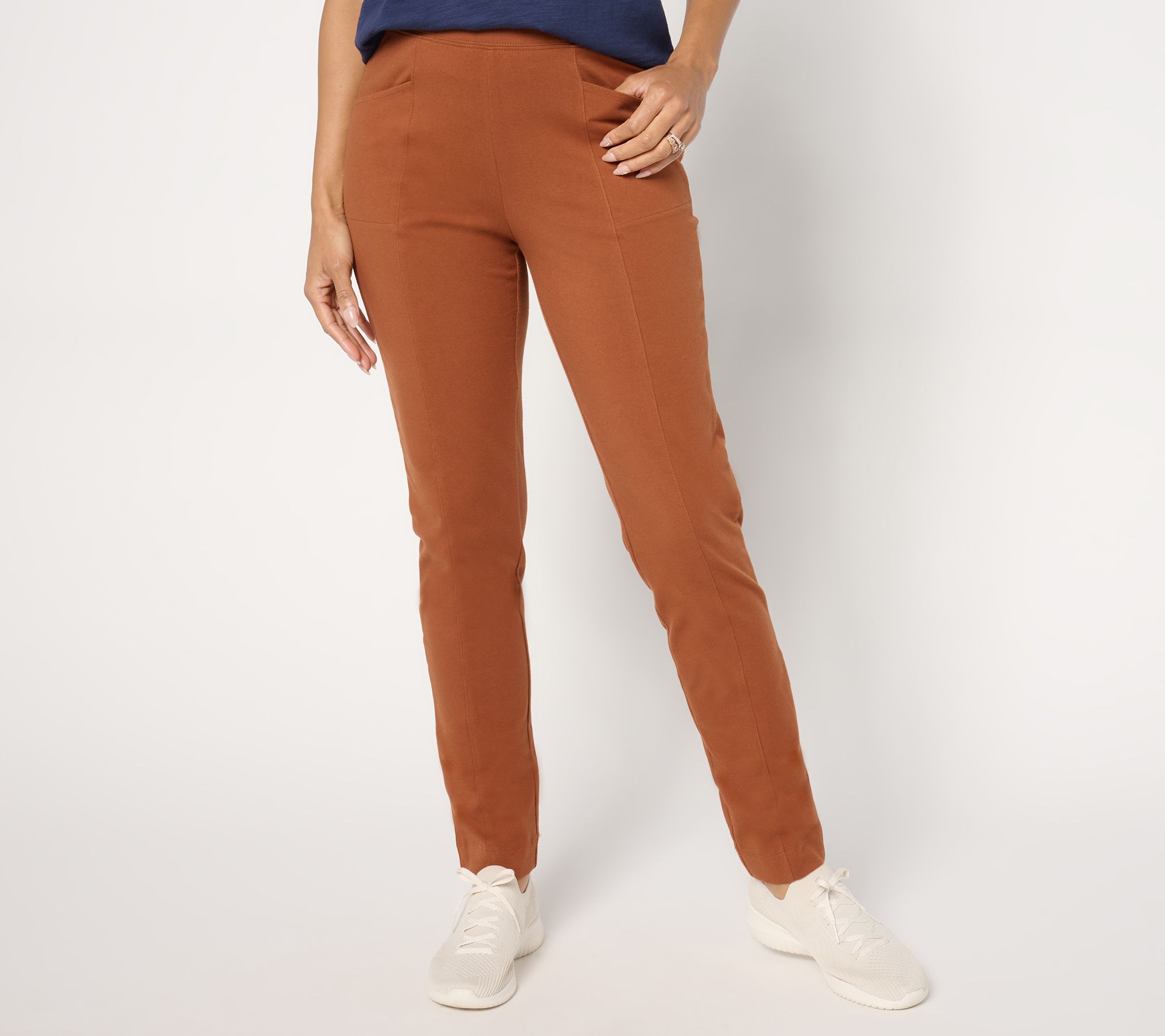 Denim & Co. Duo Stretch Tall Any Day Slim Straight Pant
