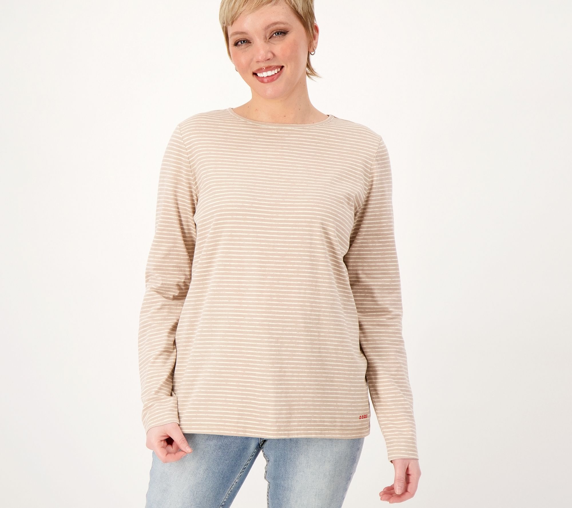 "As Is" Peace Love World The Frankie Stripe Tee