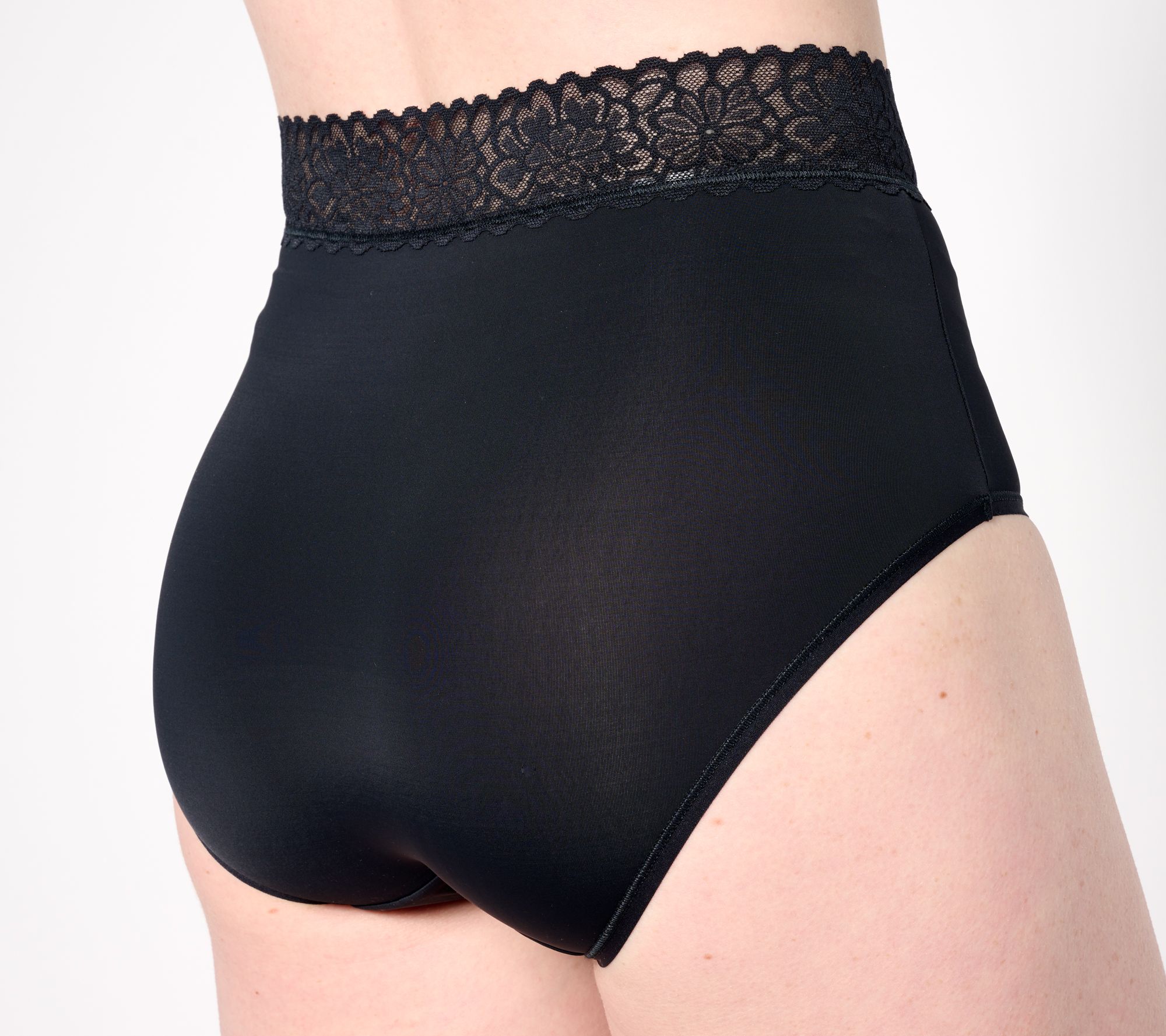 Vintage panties Cupid black nylon high waisted briefs… - Gem