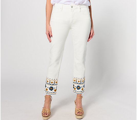Driftwood Jeans Colette Embroidered Crop Straight Jean-GoldenGate