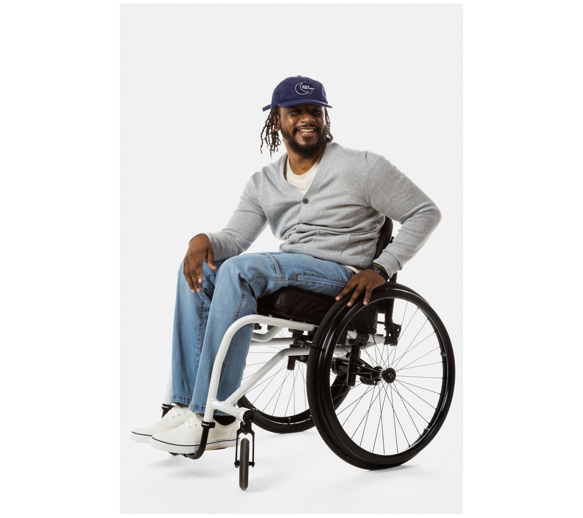 No Limbits Adaptive Men's Light Wash WheelchairPant