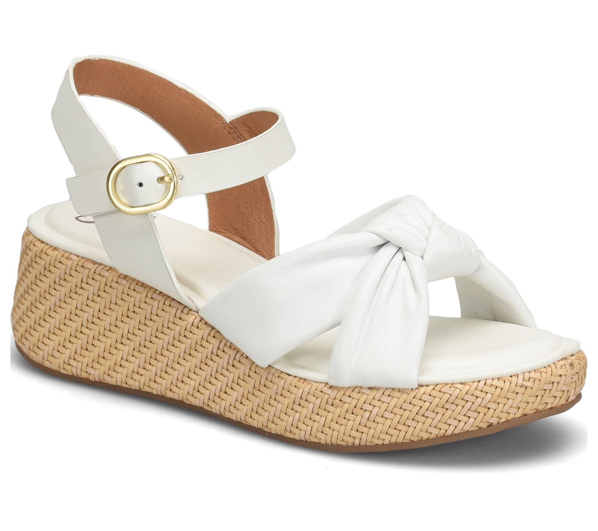 Sofft Knotted Upper Leather Wedge - Farah