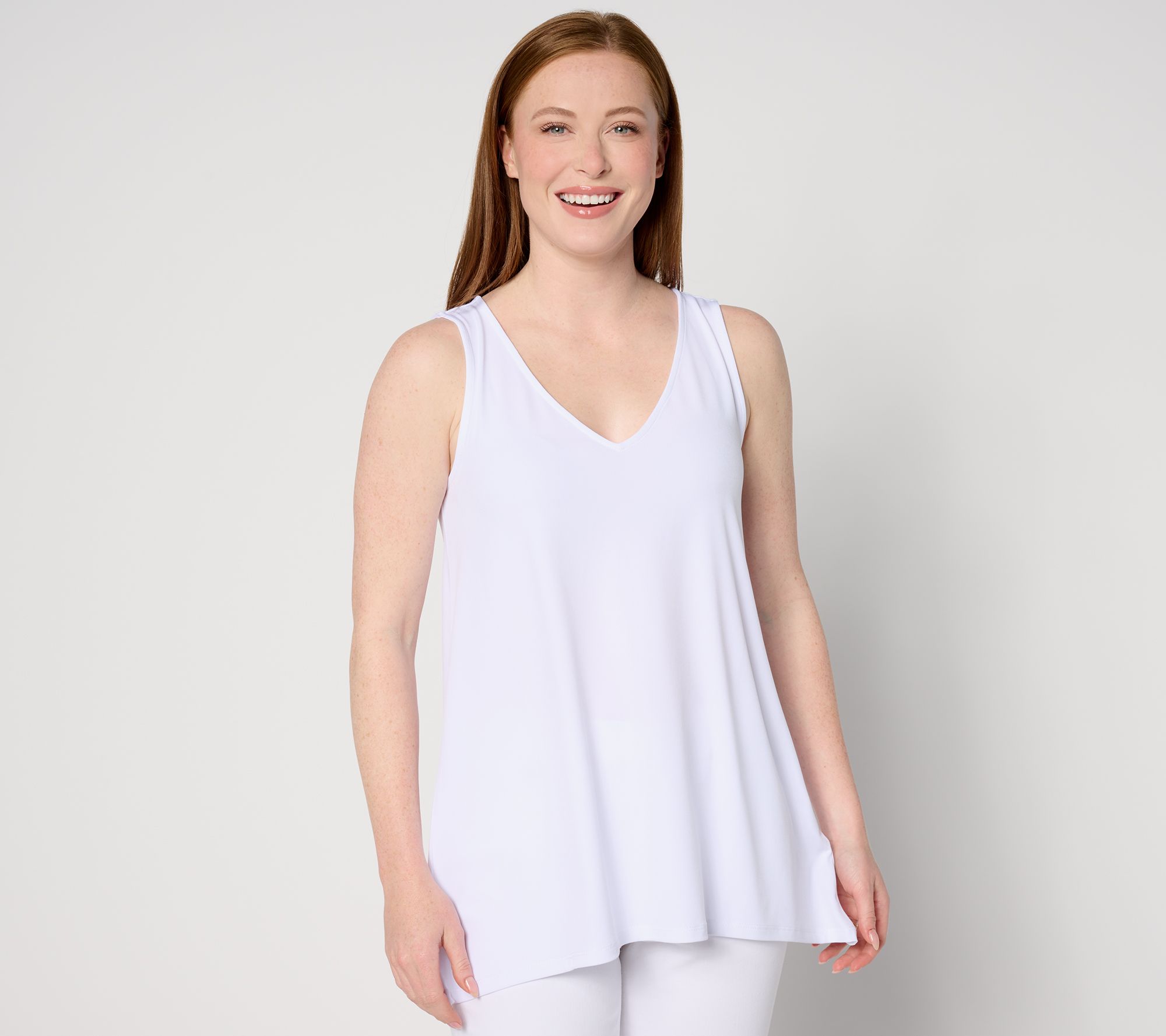 Dennis Basso Italia Knit Fit & Flare Tank Top