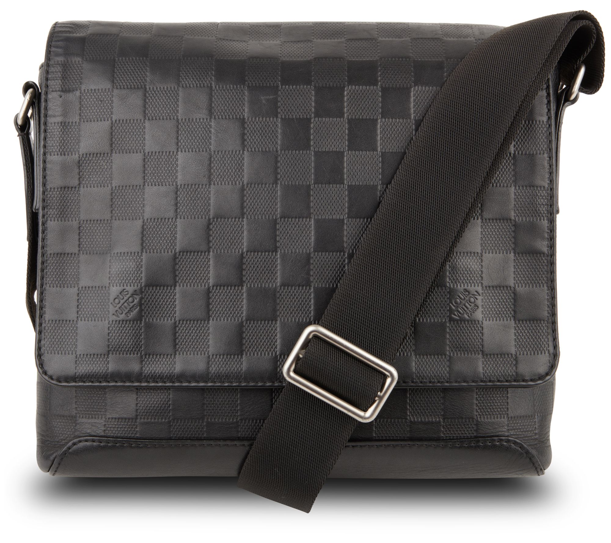 Pre-Owned Louis Vuitton District Damier Infini PM Black - QVC.com