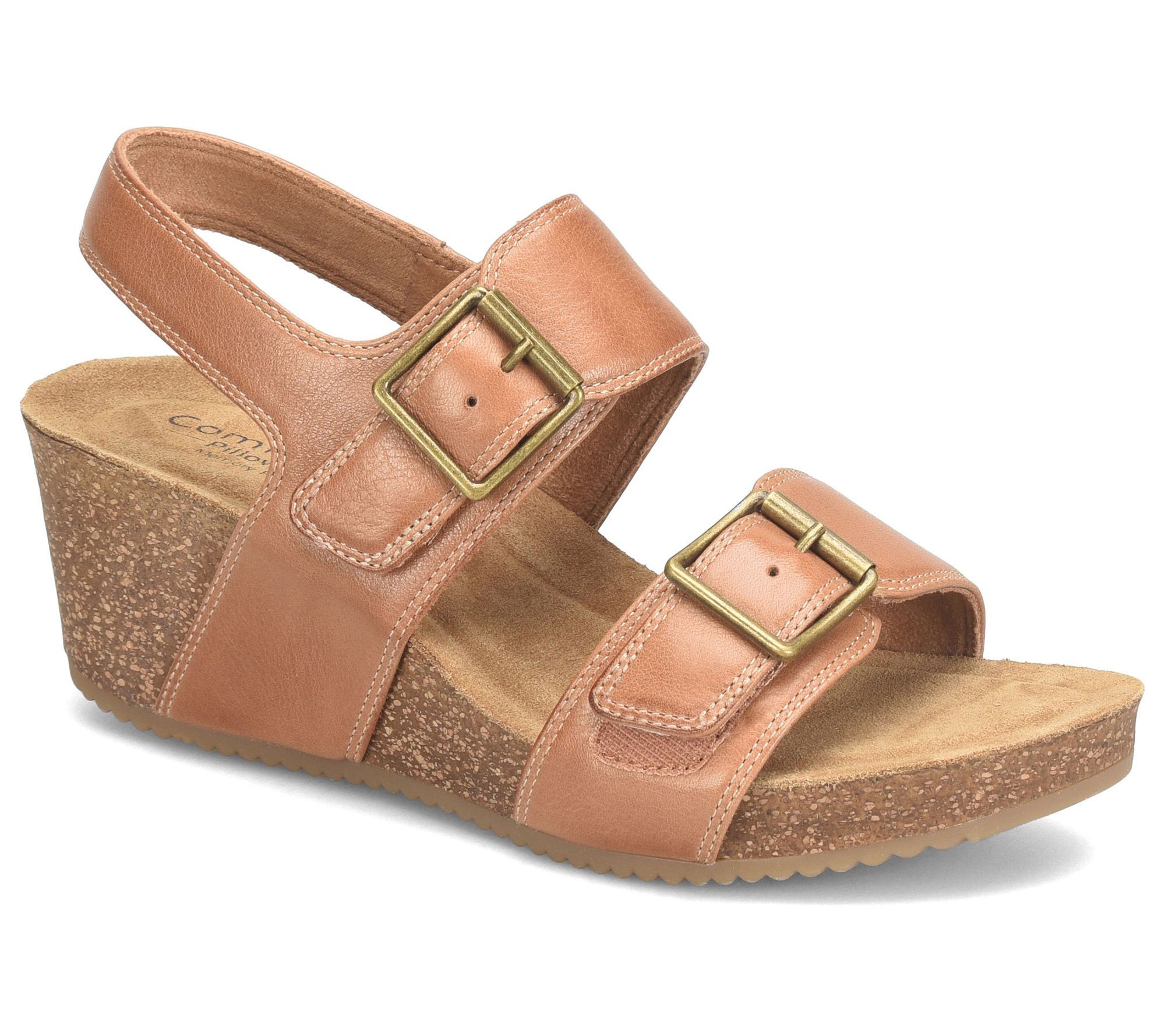 Comfortiva Leather Two-Piece Wedge - Erlina