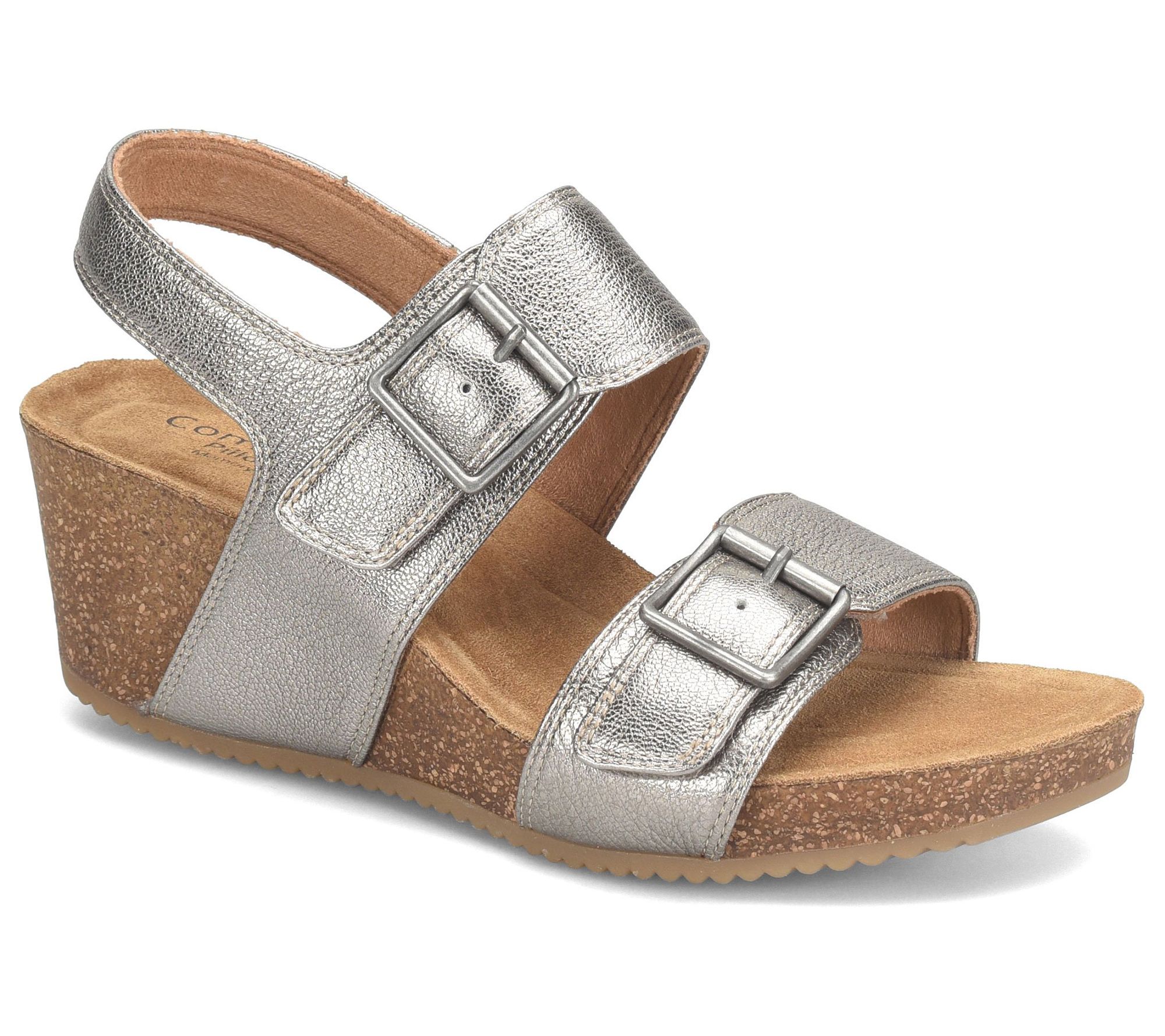 Comfortiva Leather Two-Piece Wedge - Erlina