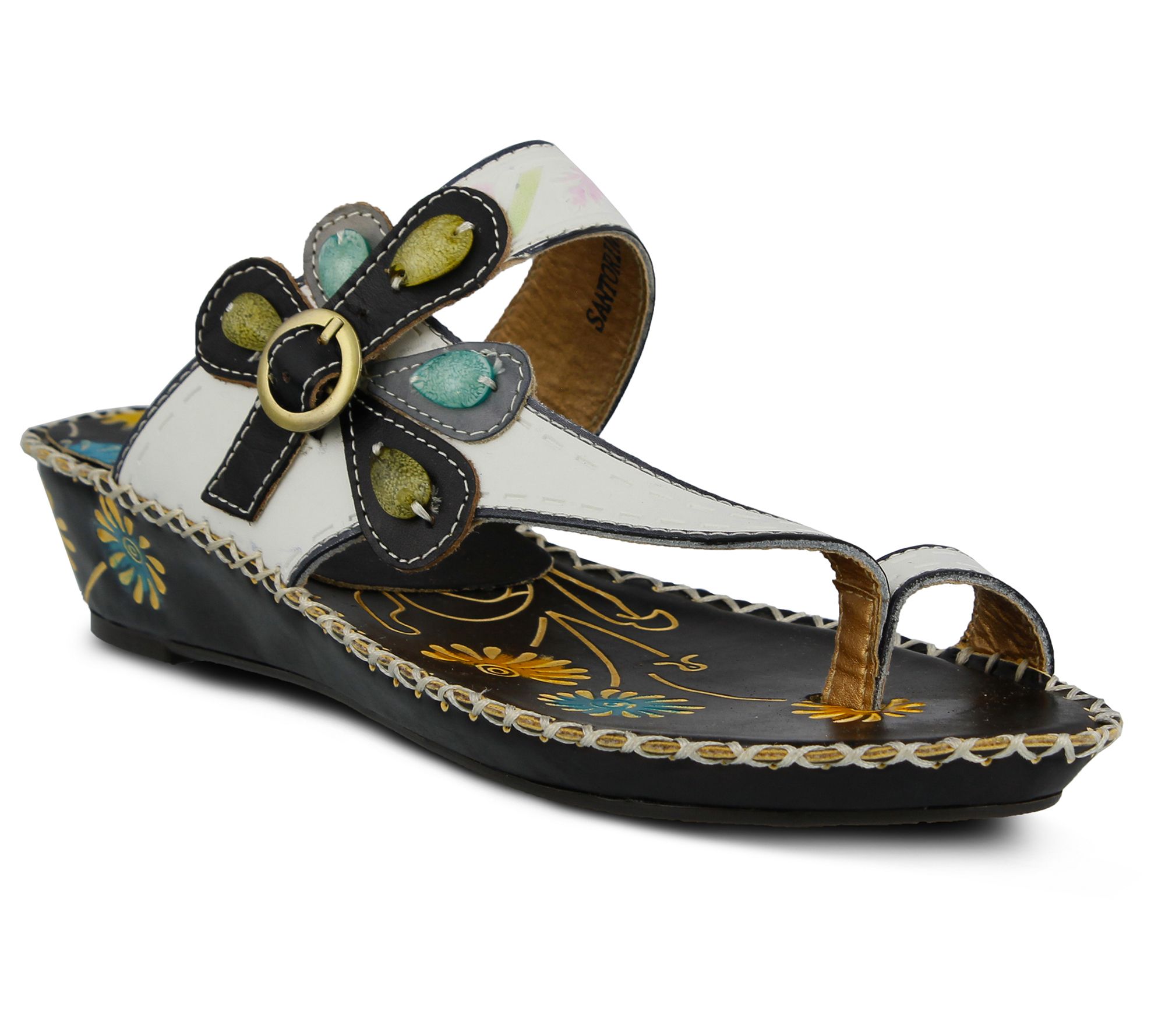 L'Artiste by Spring Step Toe Loop Sandals - Santorini