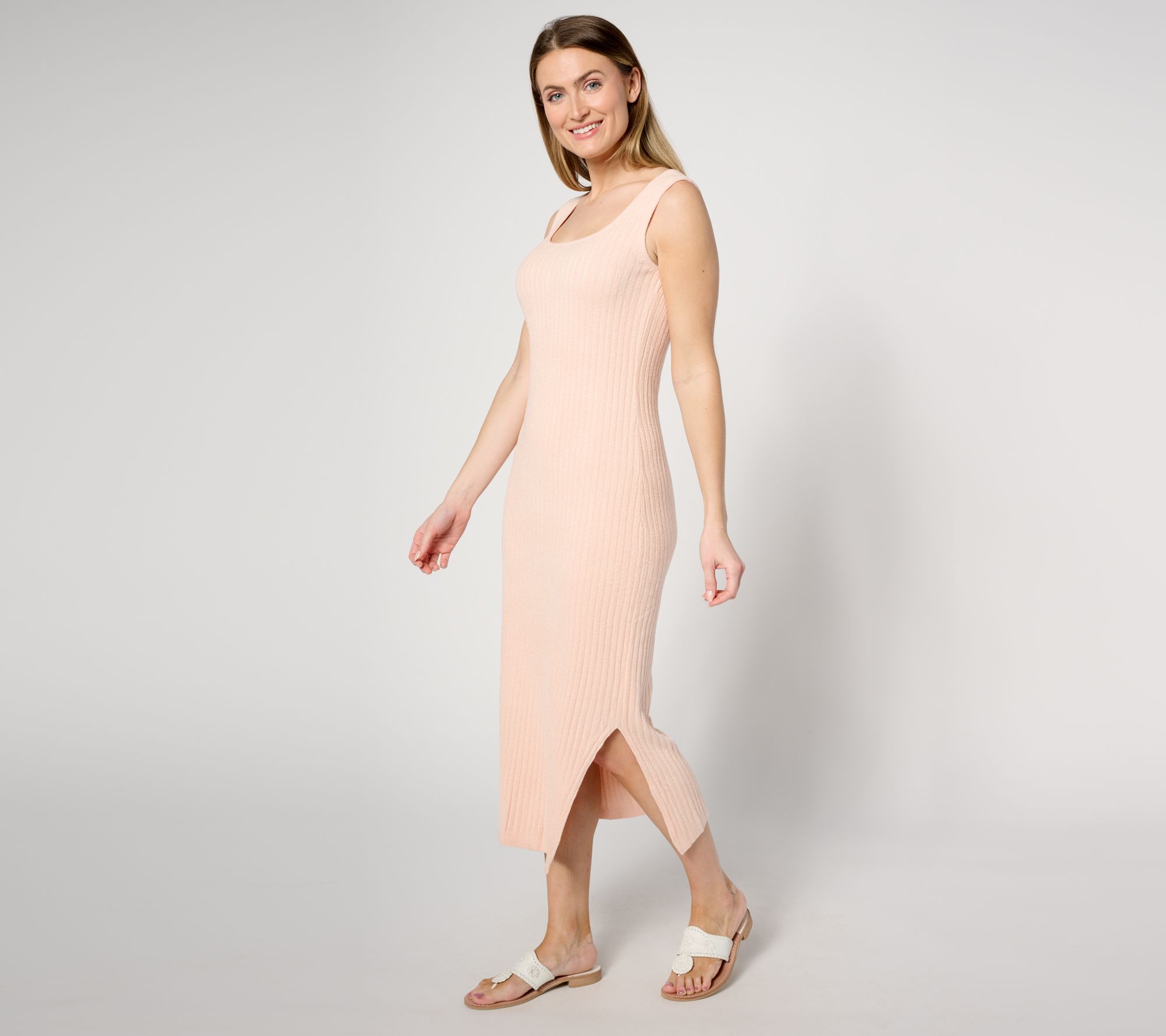 "As Is" Barefoot Dreams Reg CozyChic Ultra Lite Ribbed Dress