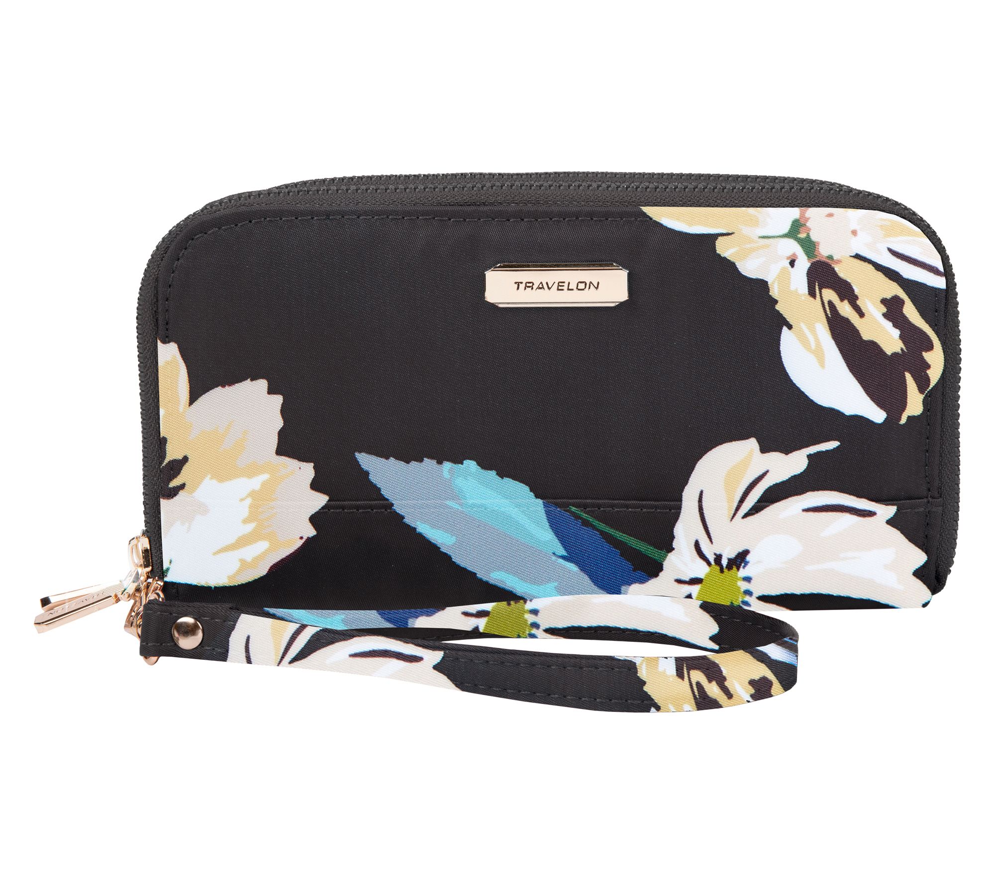 Travelon RFID Blocking Double Zip Clutch Wallet