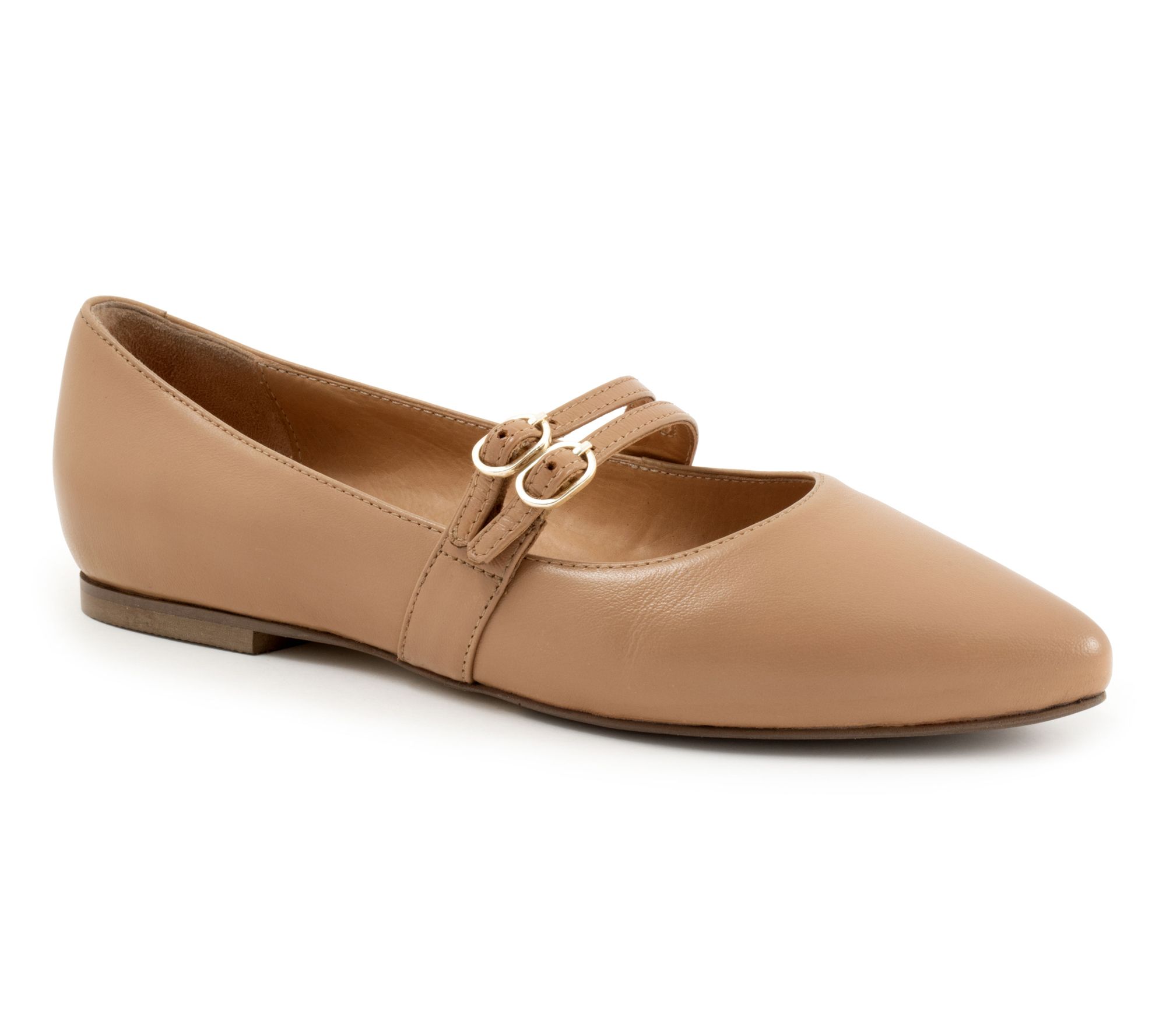 Trotters Emerald Leather Flat