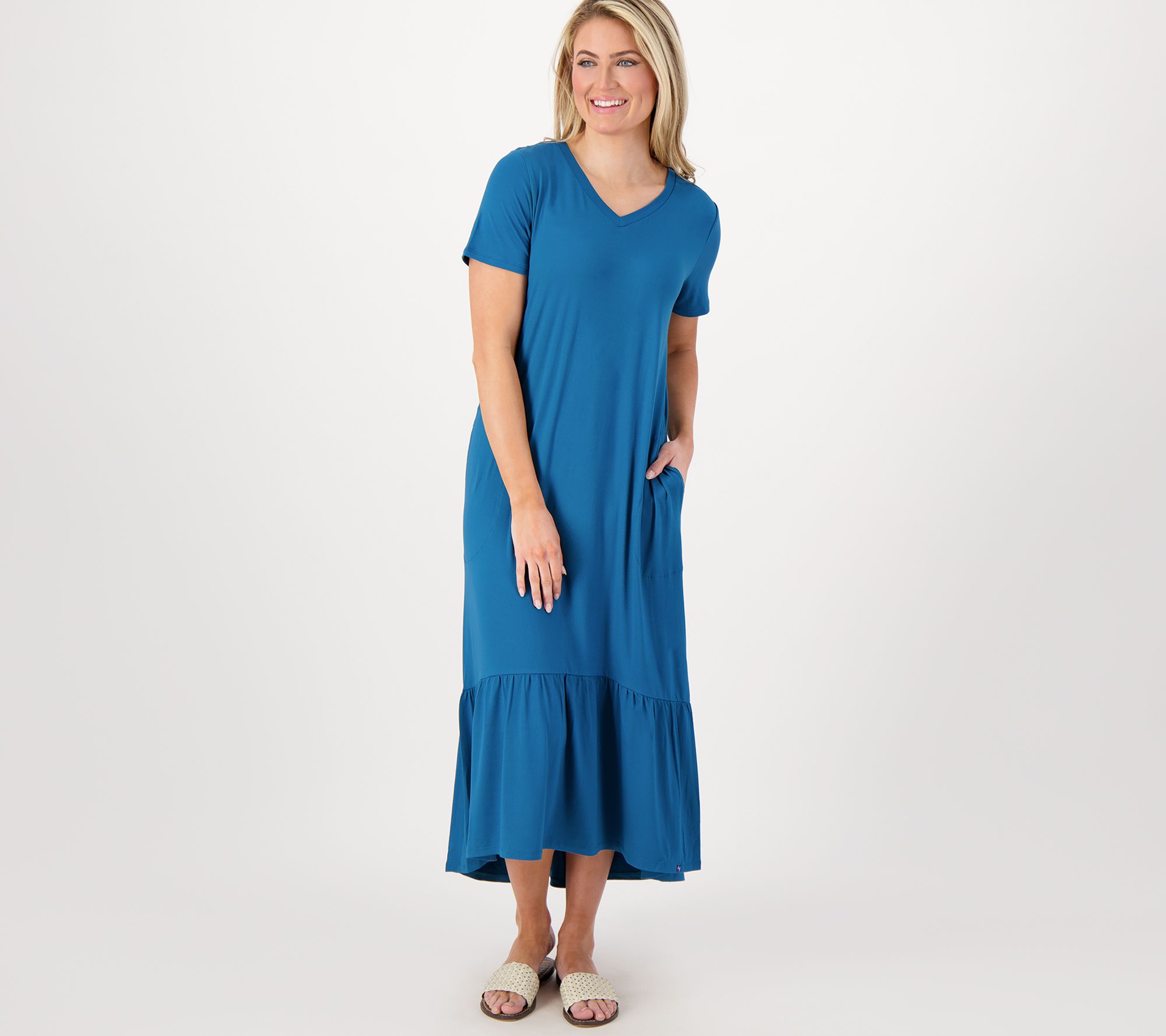 Lug Lounge Peached Jersey High-Low Dress - Swing