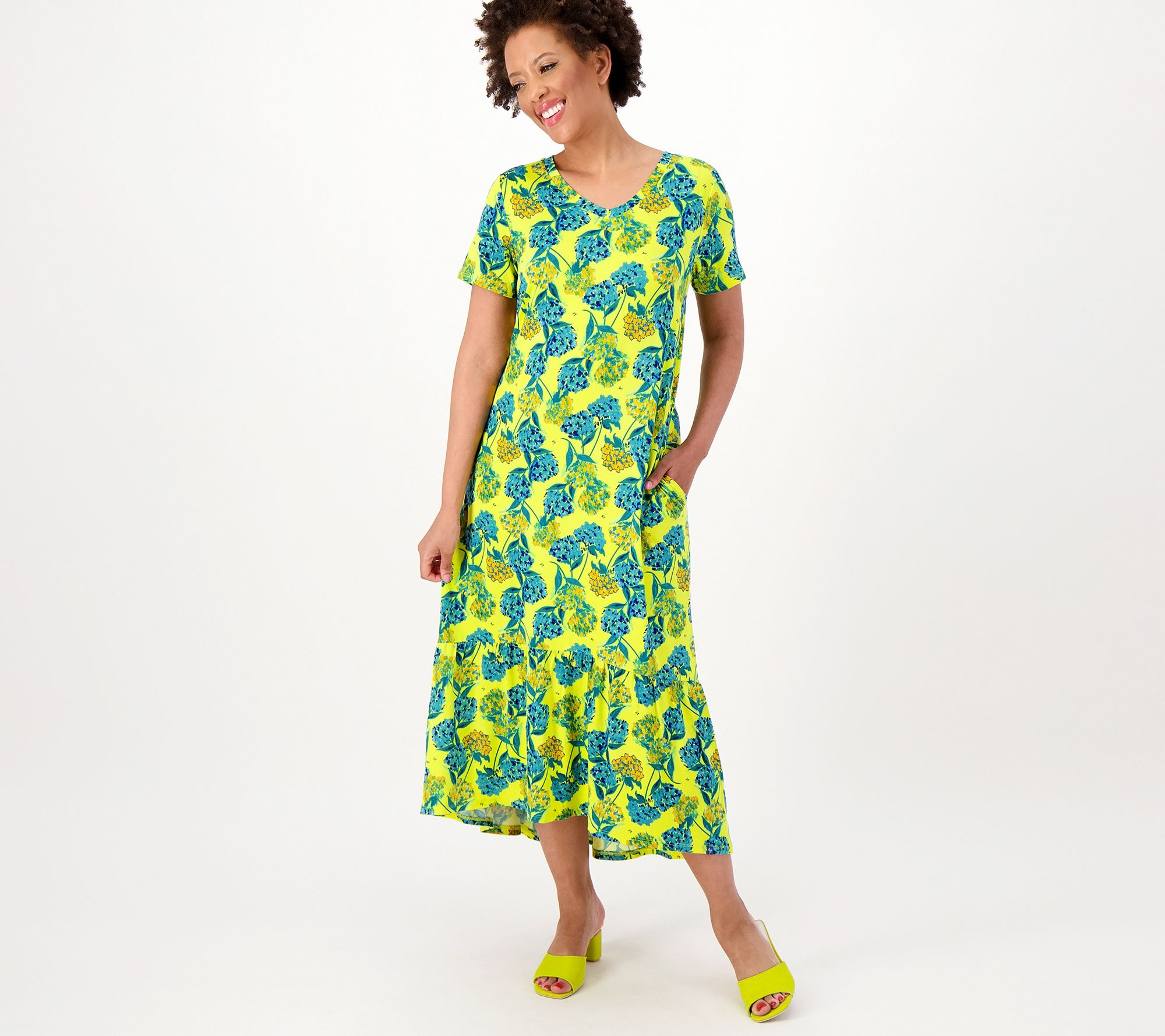 Lug Lounge Peached Jersey High-Low Dress - Swing