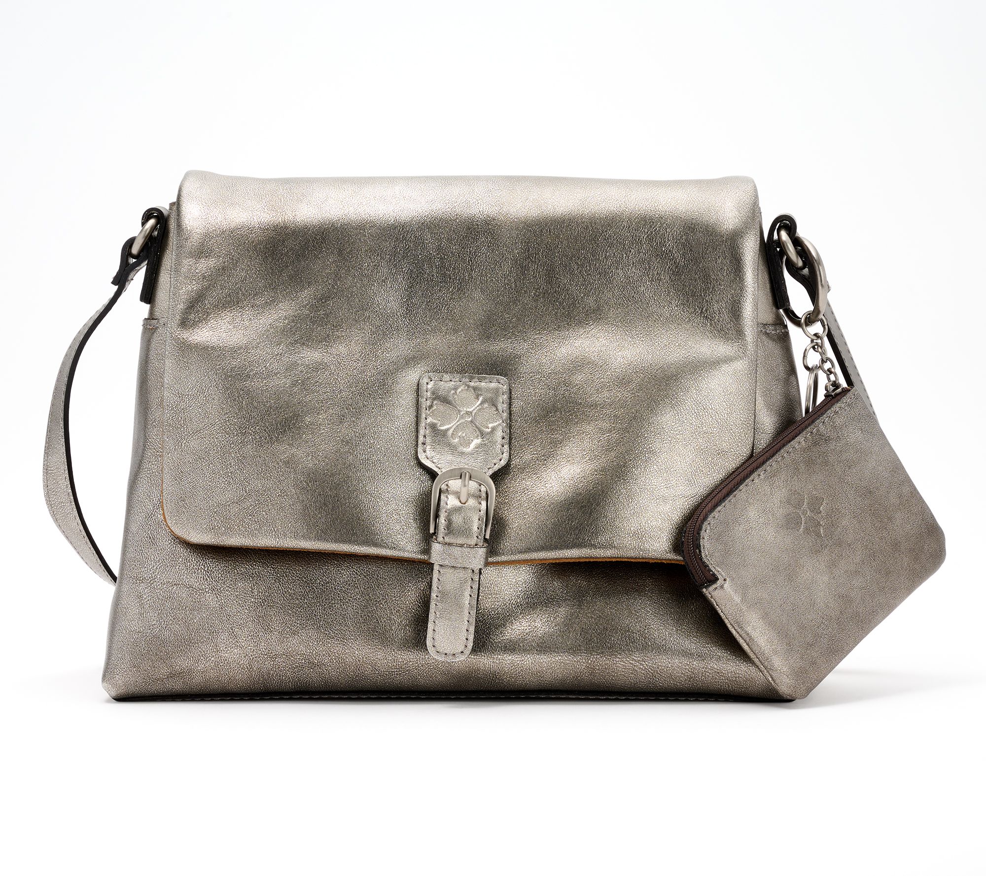 "As Is" Patricia Nash Mili Leather Medium Flap Crossbody