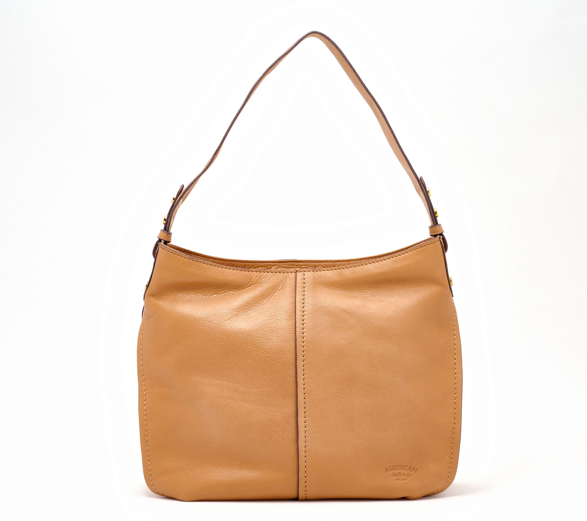 As Is American Leather Co. Summit Medium Zip Leather Hobo