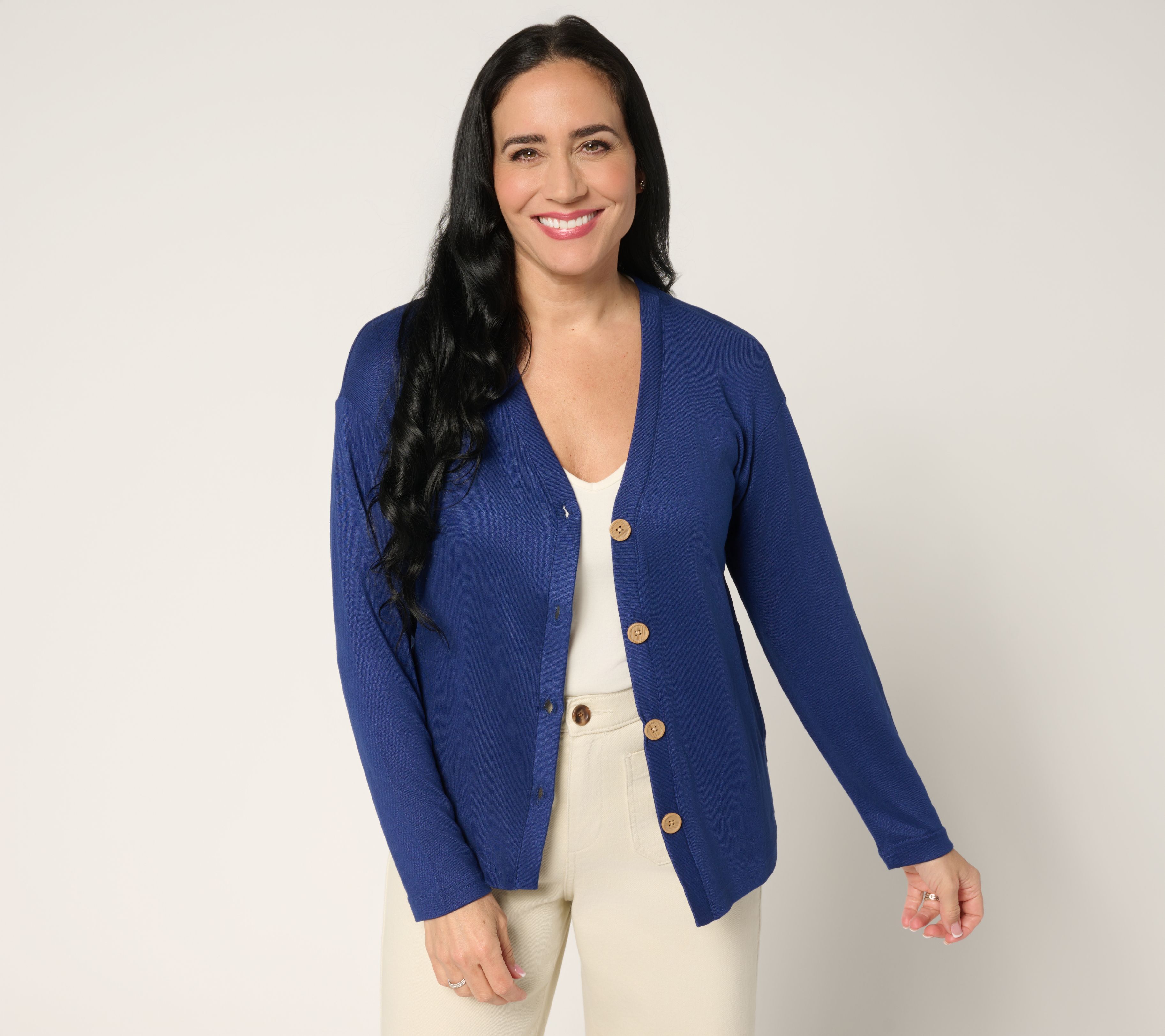 MUK LUKS Butter Knit Button Front Cardigan