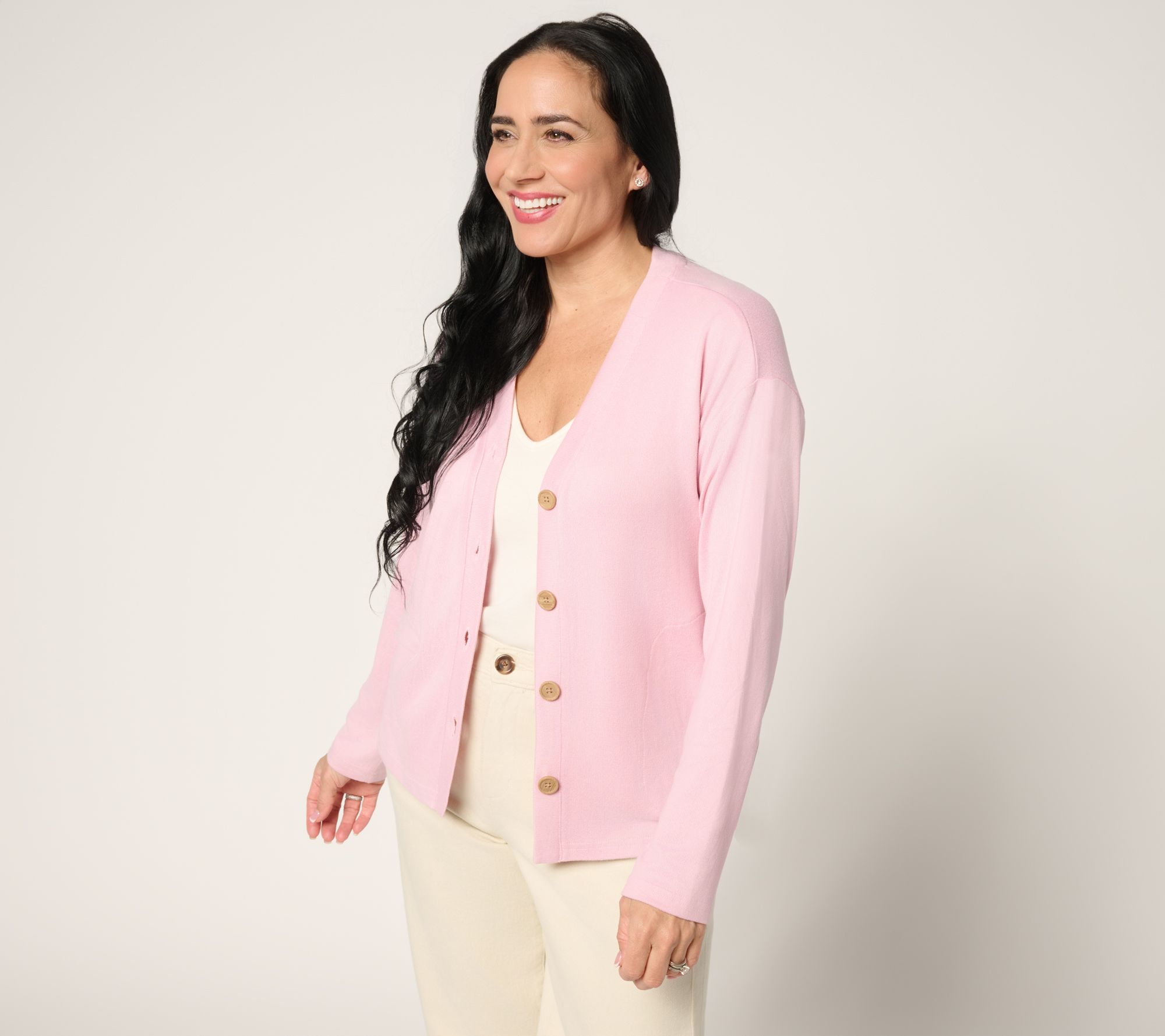 MUK LUKS Butter Knit Button Front Cardigan