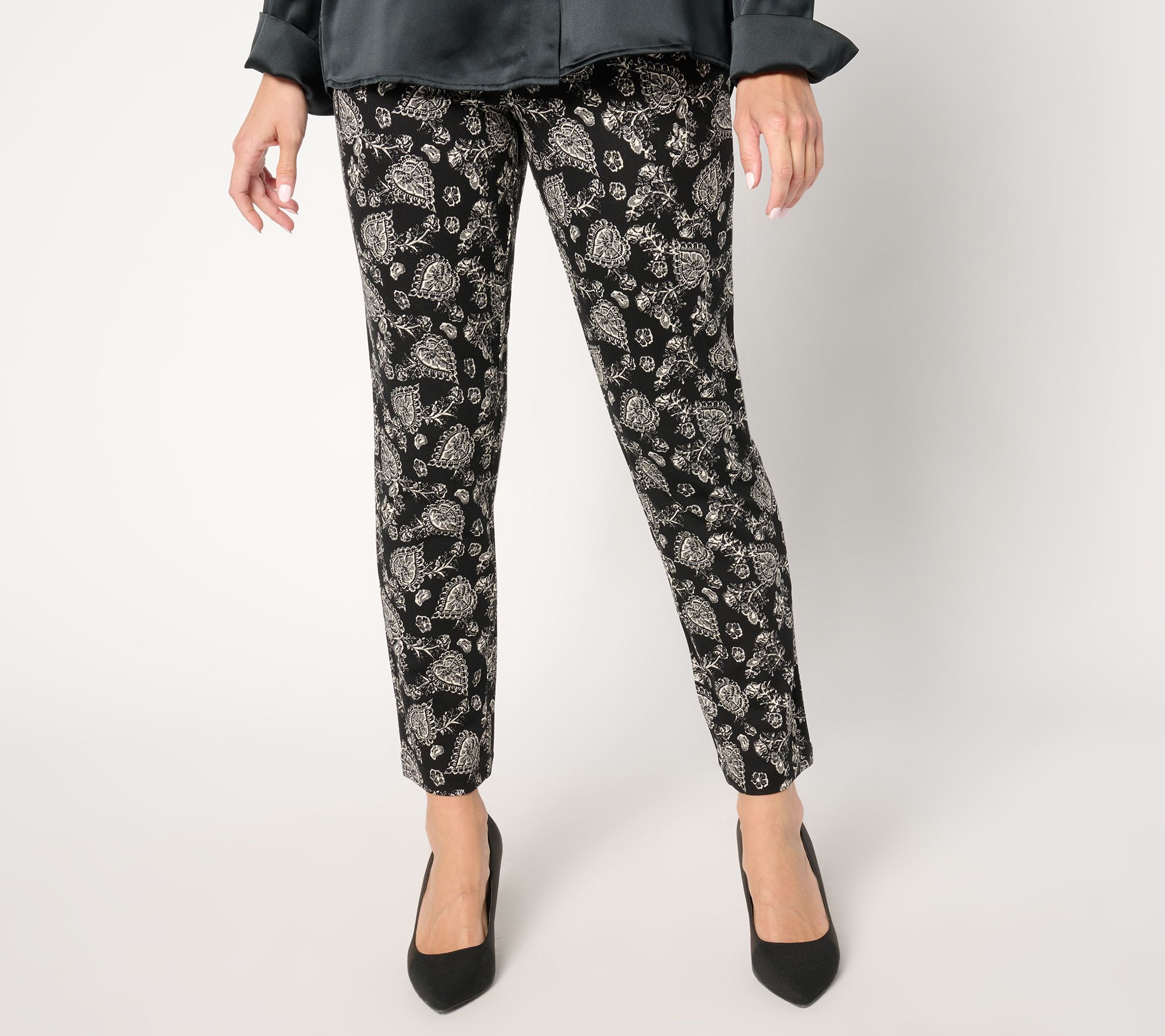 "As Is" BEAUTIFUL by Lawrence Zarian Regular Printed Slim Ponte Pant