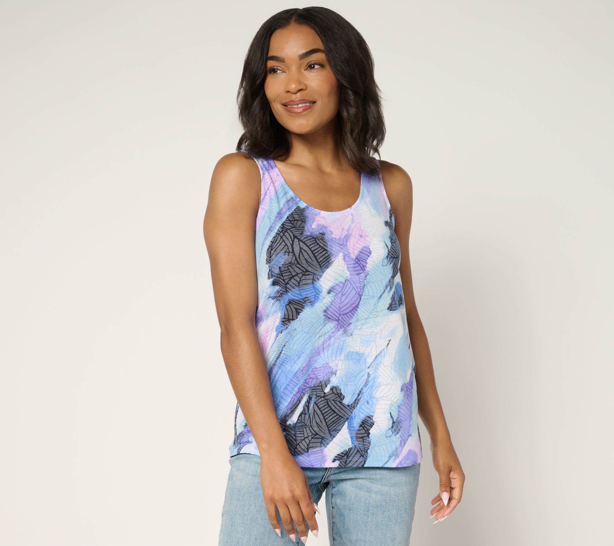 Attitudes by Renee Burnout Knit Tank