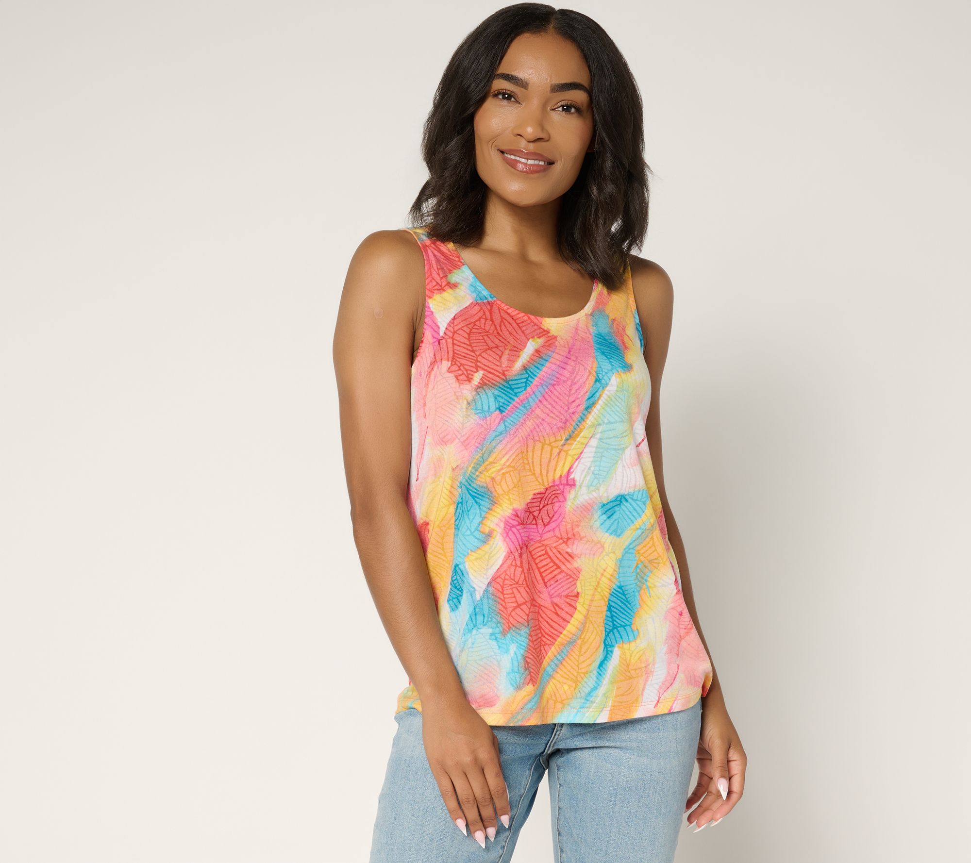 Attitudes by Renee Burnout Knit Tank