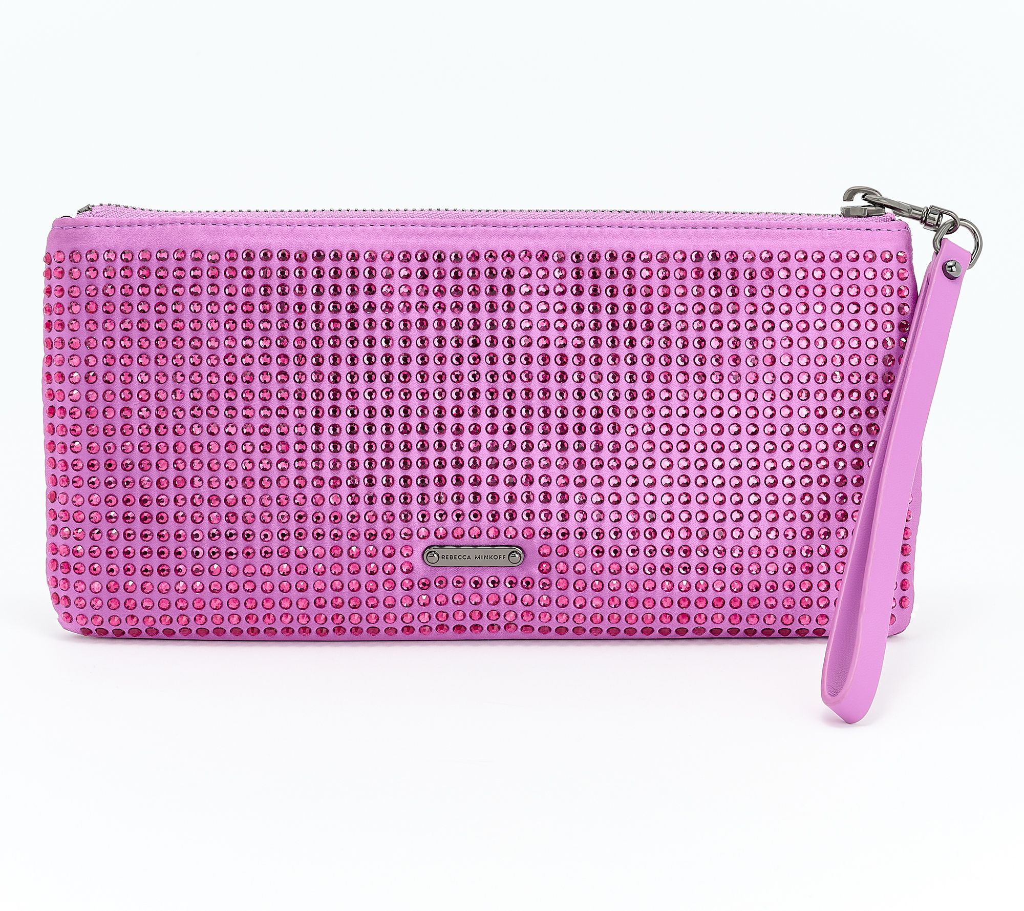 "As Is" Rebecca Minkoff Large Crystal Pouch with Wristlet Strap