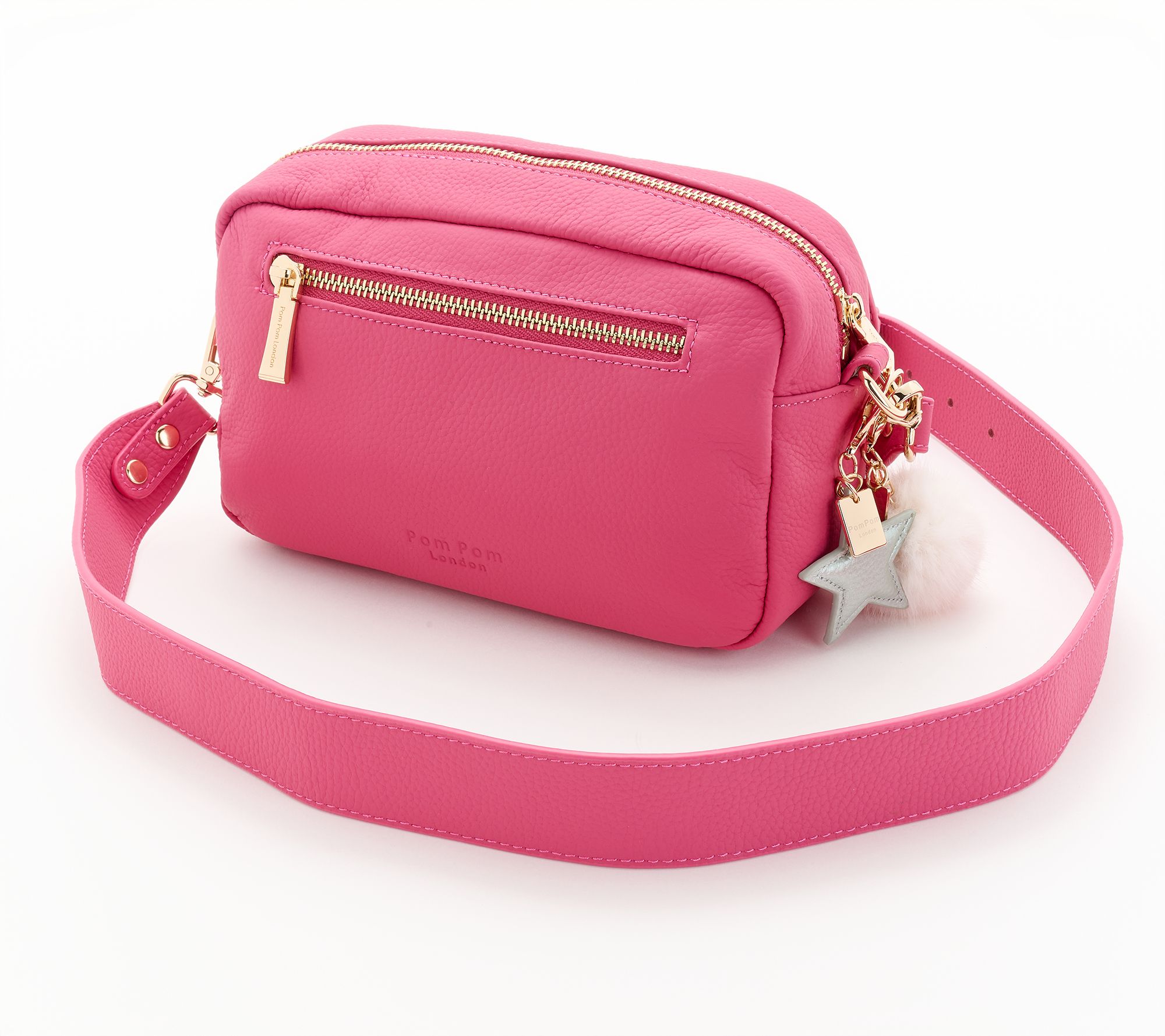 ポムコ Pom Pom London Leather Chiswick Cargo Crossbody w/ Accessories