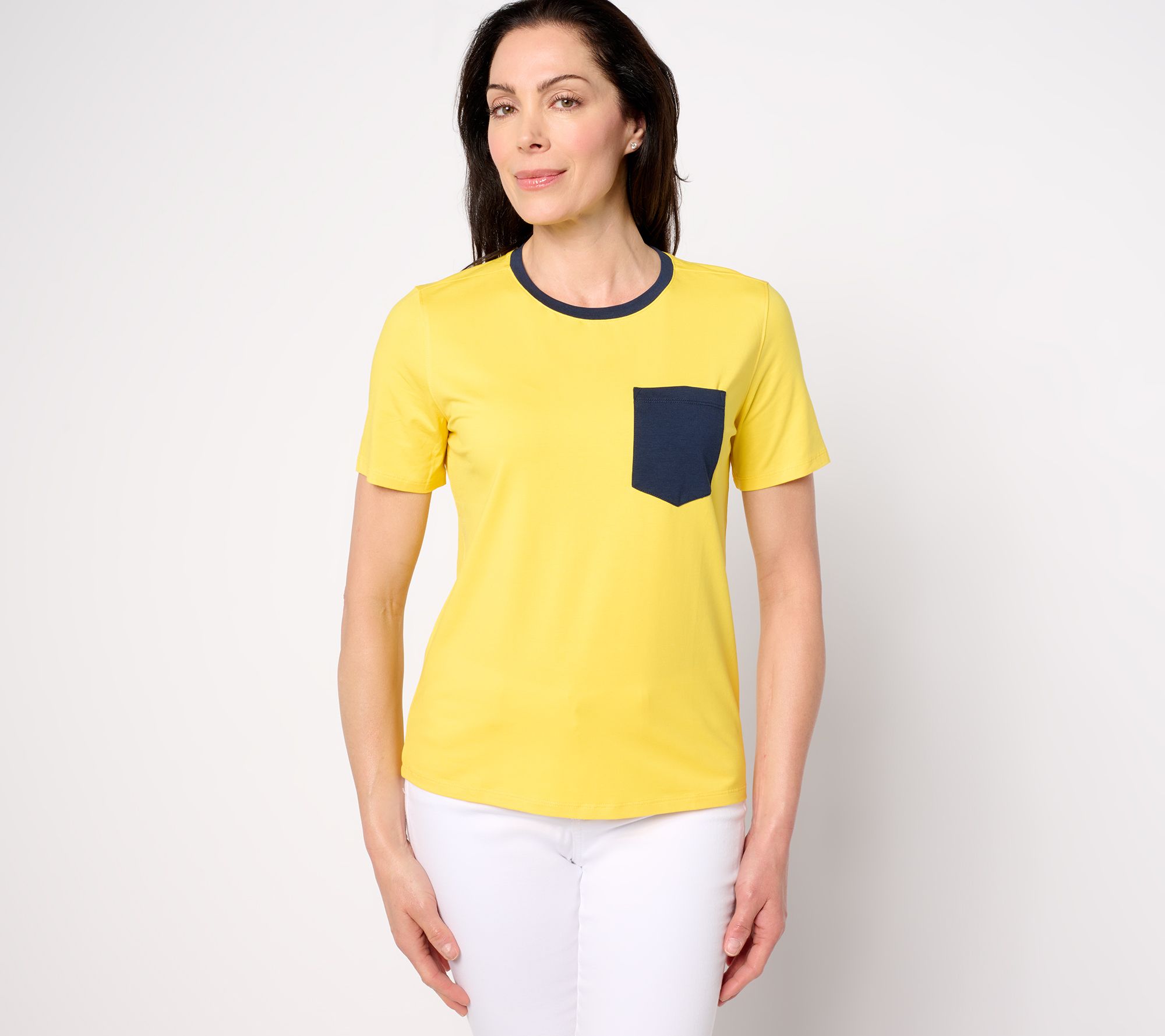 "As Is" by Stacy London Color Blocked Jersey T-Shirt