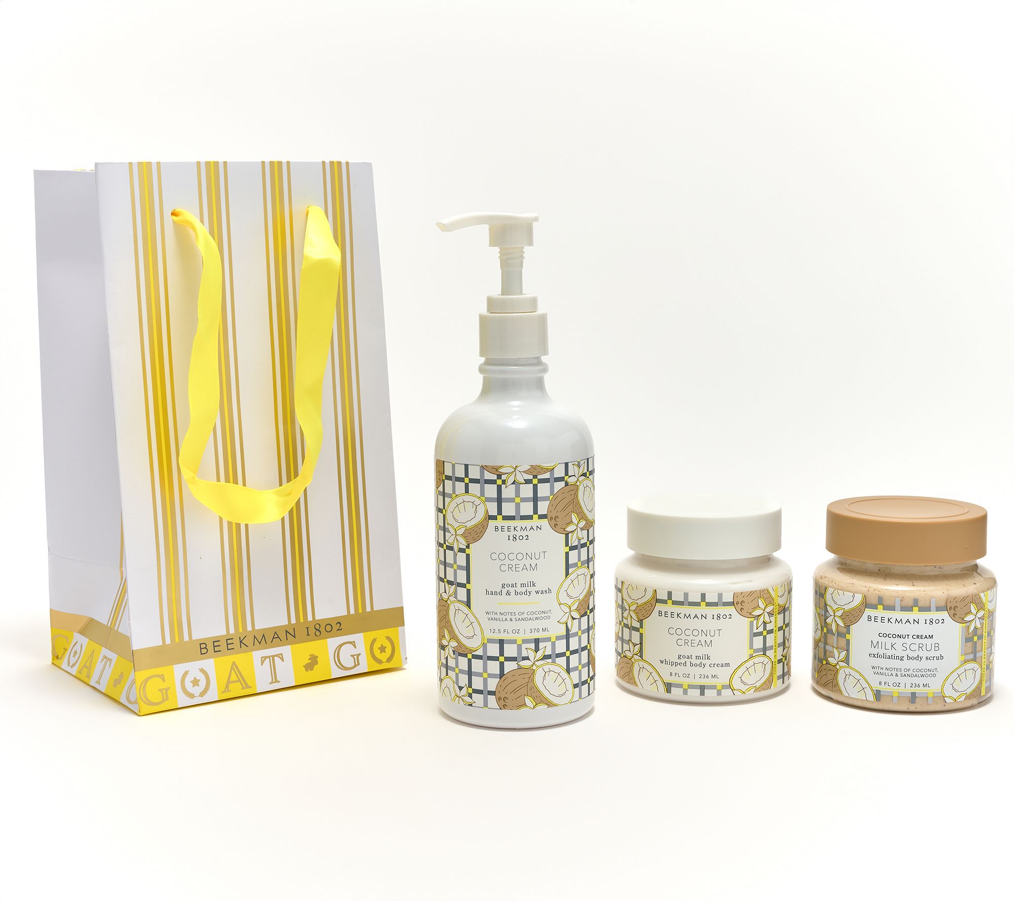 Beekman 1802 Goat Milk 3pc Shower Set with Gift Bag