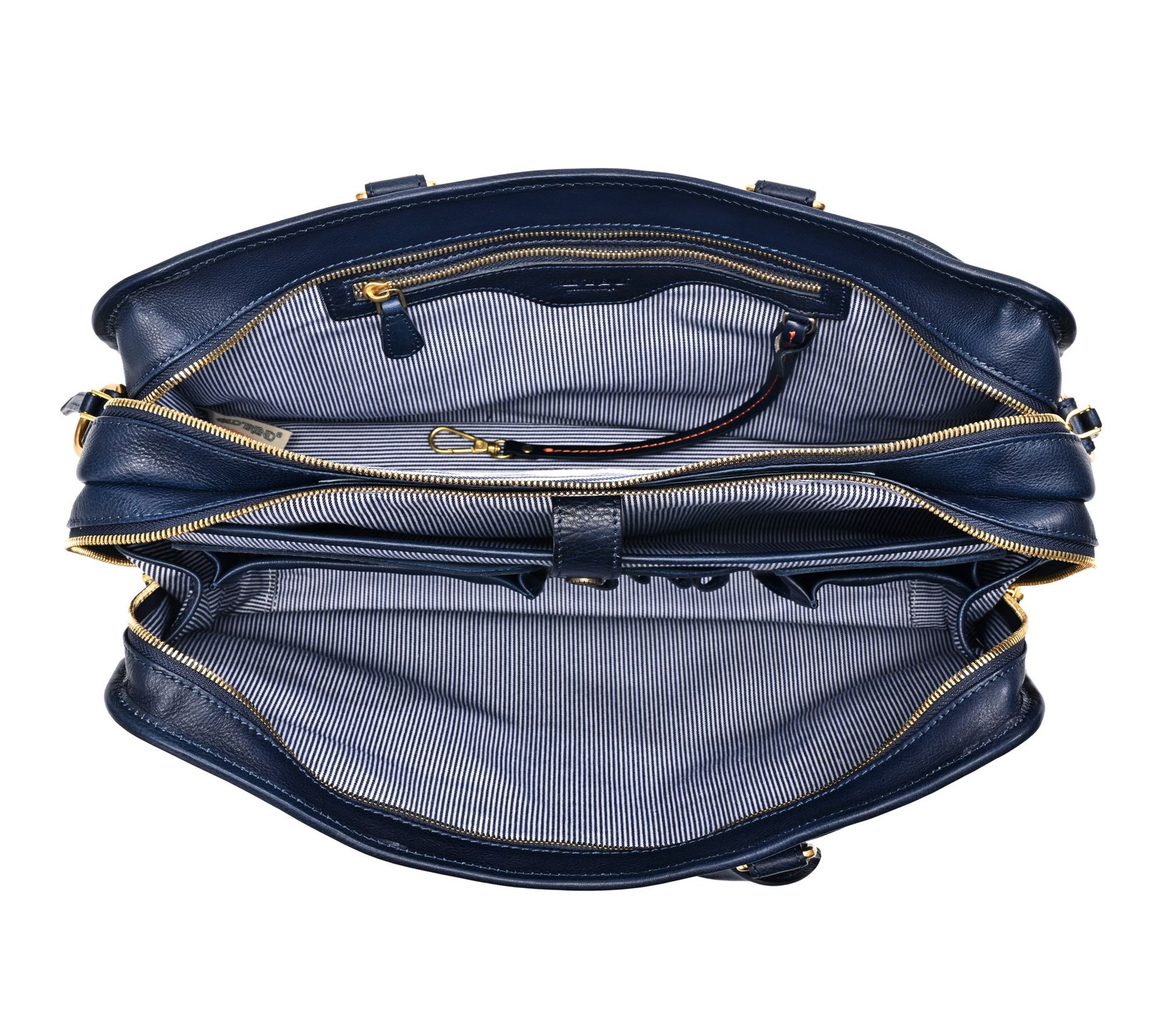 Old Trend Speedwell Leather Briefcase with Shoulder Strap