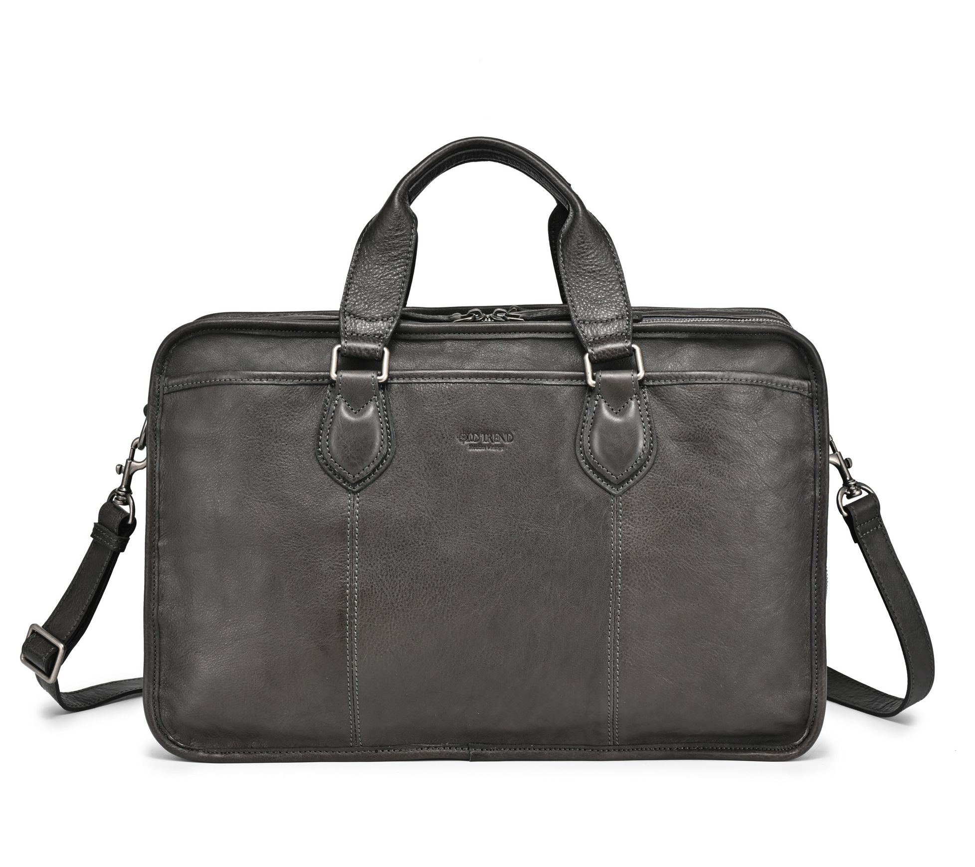 Old Trend Speedwell Leather Briefcase with Shoulder Strap