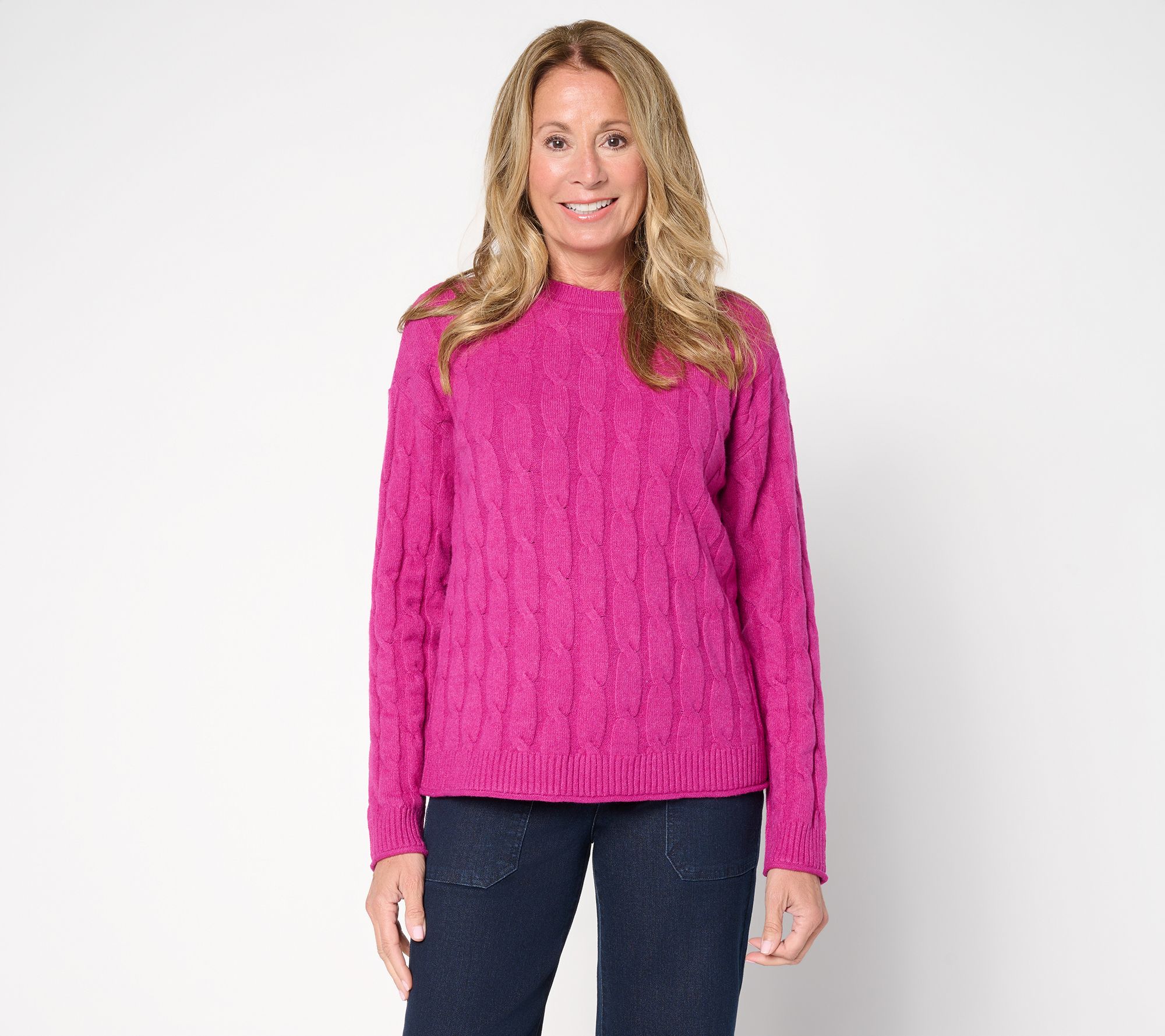 BEAUTIFUL by Lawrence Zarian The Christine Cable Stitch Sweater