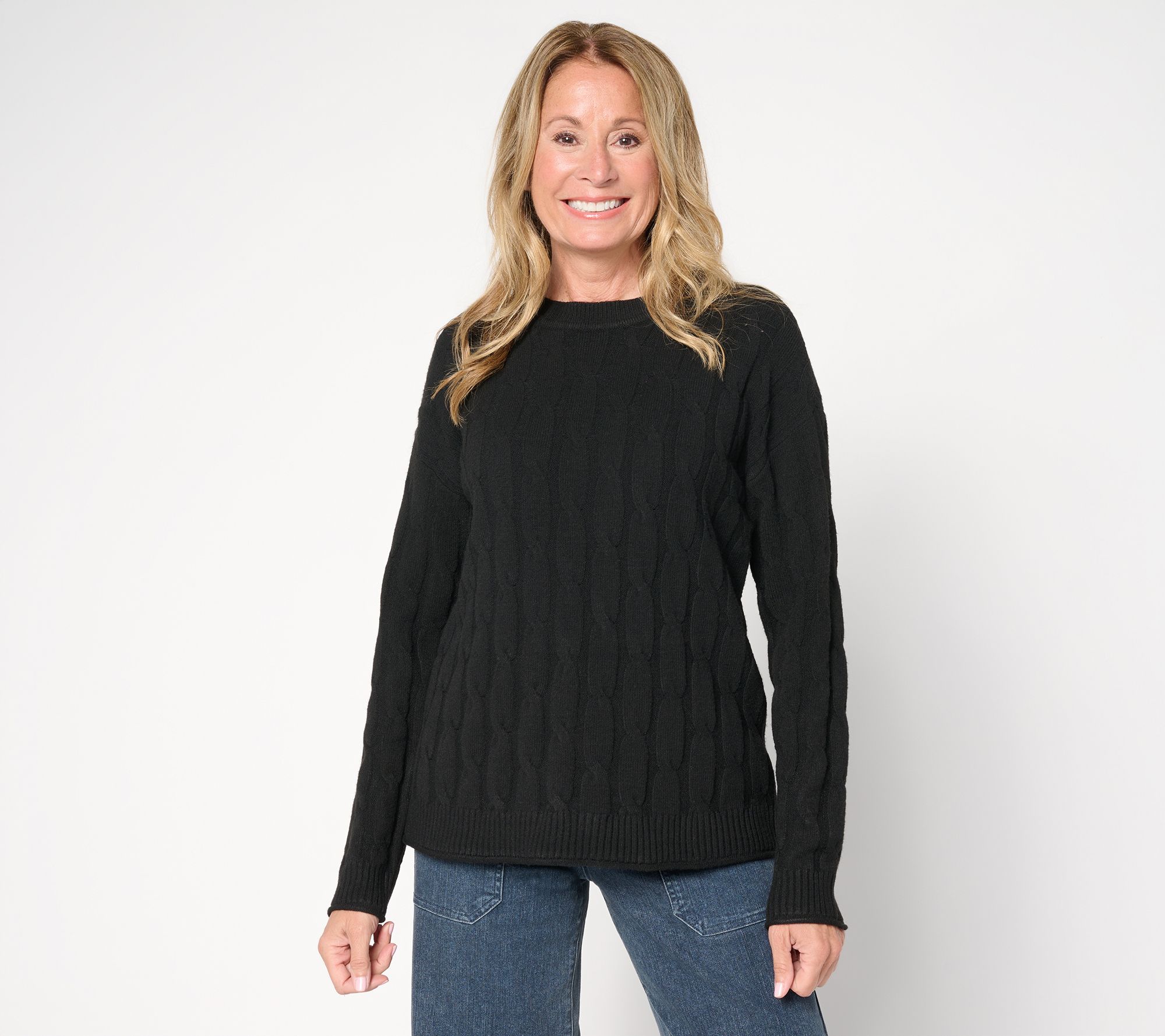 BEAUTIFUL by Lawrence Zarian The Christine Cable Stitch Sweater