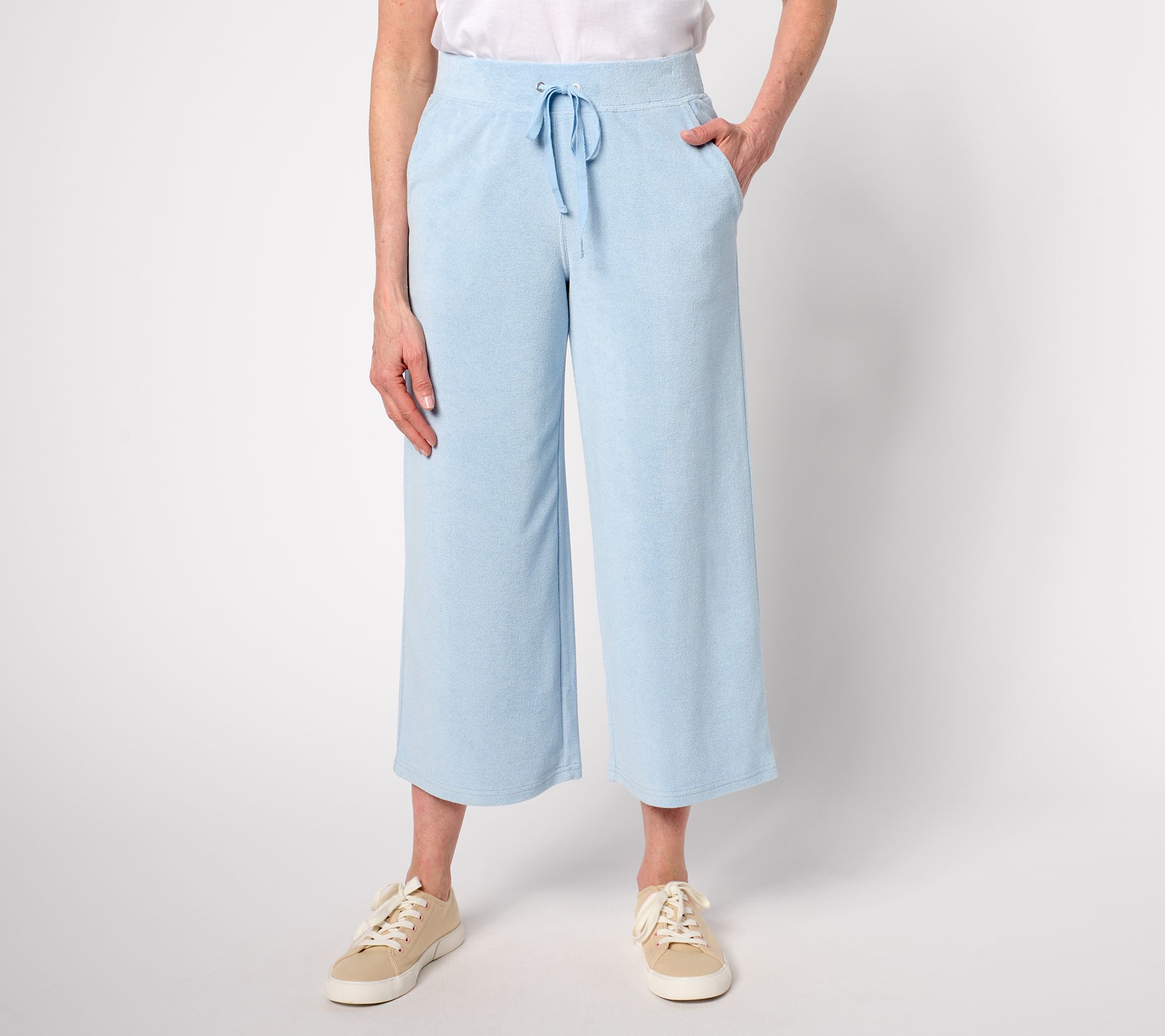 "As Is" Martha Stewart Signature Reg Knit Wide Leg Crop Pants