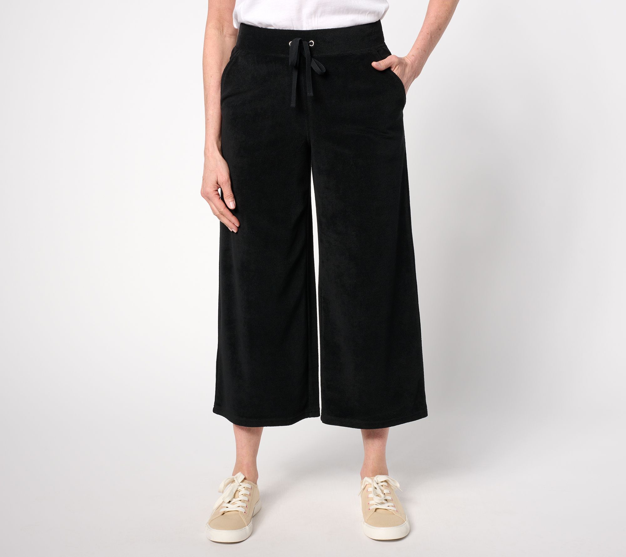 "As Is" Martha Stewart Signature Reg Knit Wide Leg Crop Pants