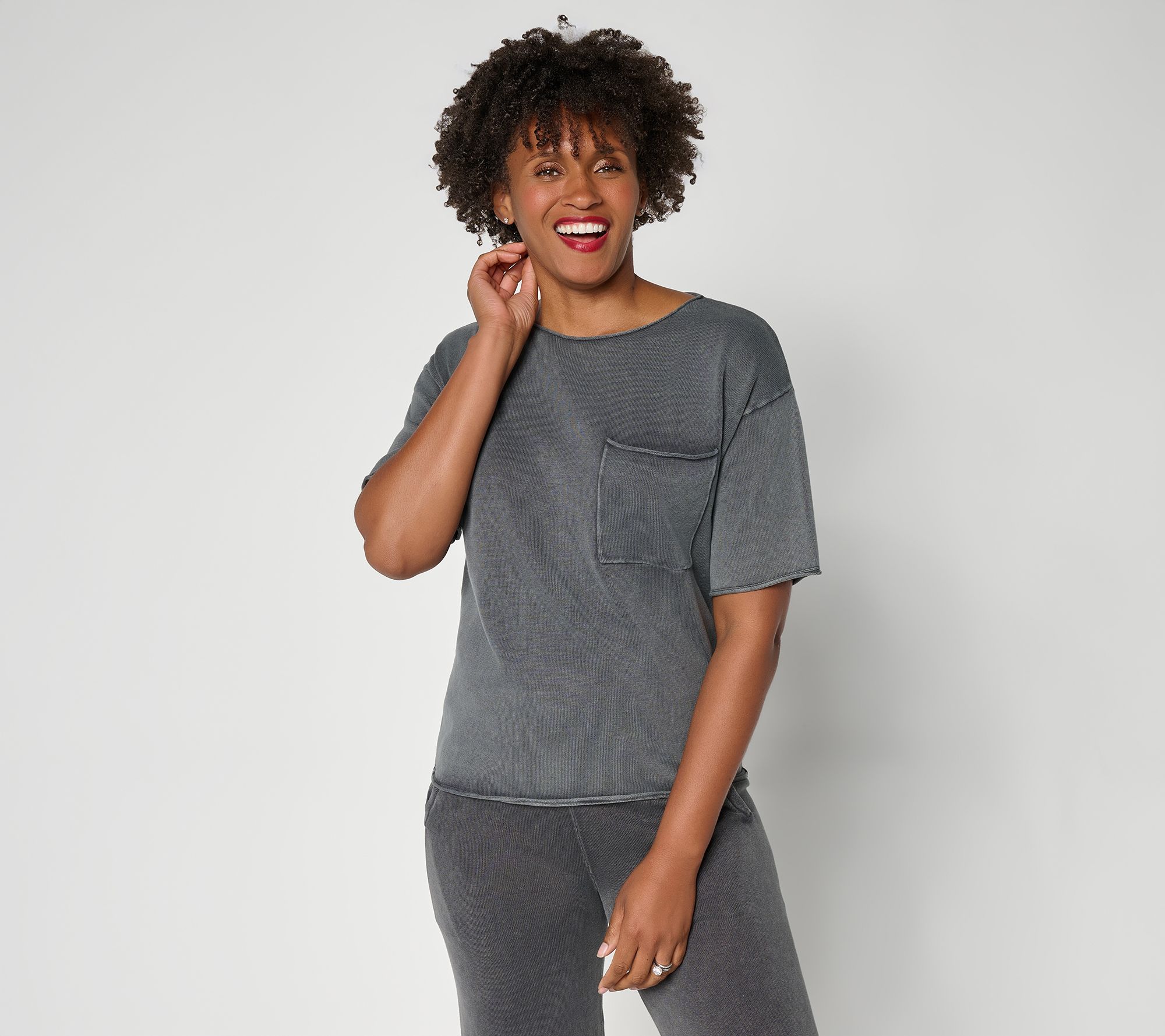 Barefoot Dreams 100% Cotton Sunbleached Pocket Tee