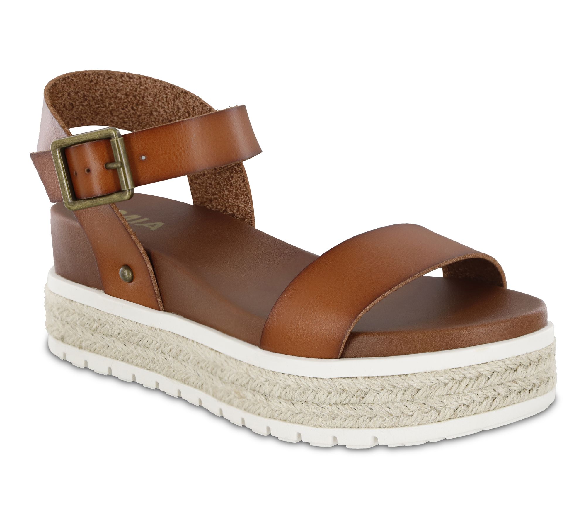 MIA Raffia Wrapped Platform Sandals - Kasandra