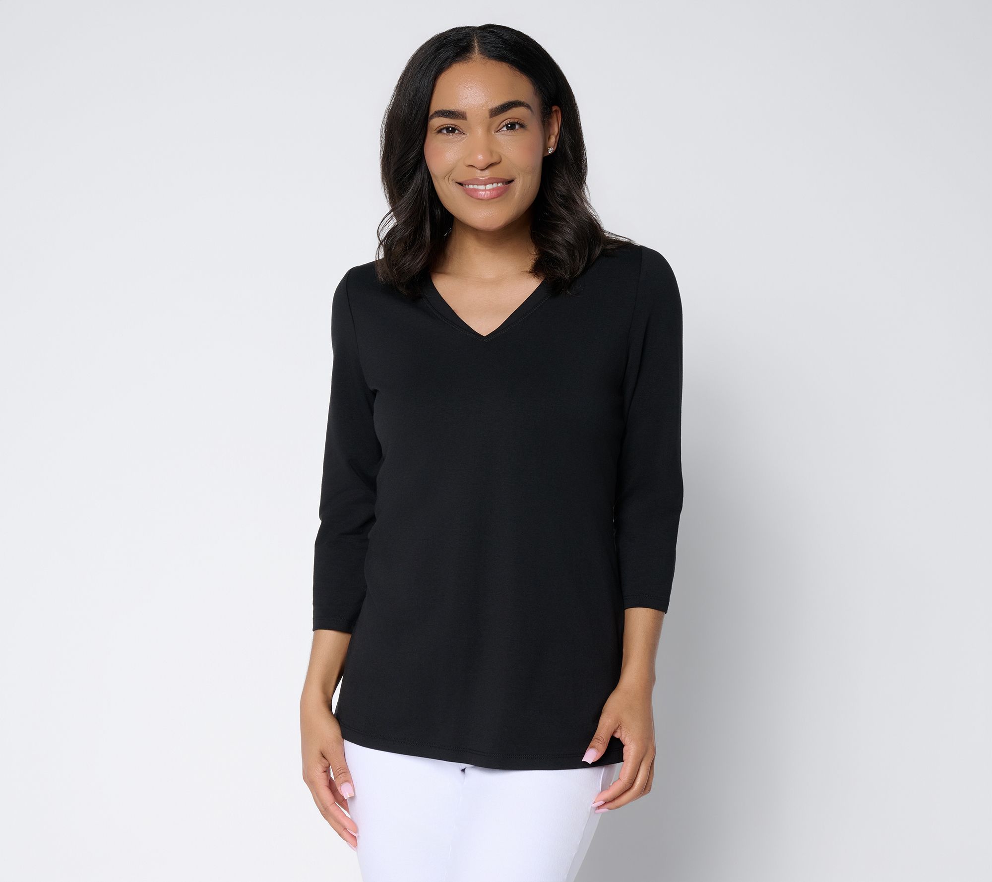 Belle by Kim Gravel Primabelle Knit Victory V-Neck Top