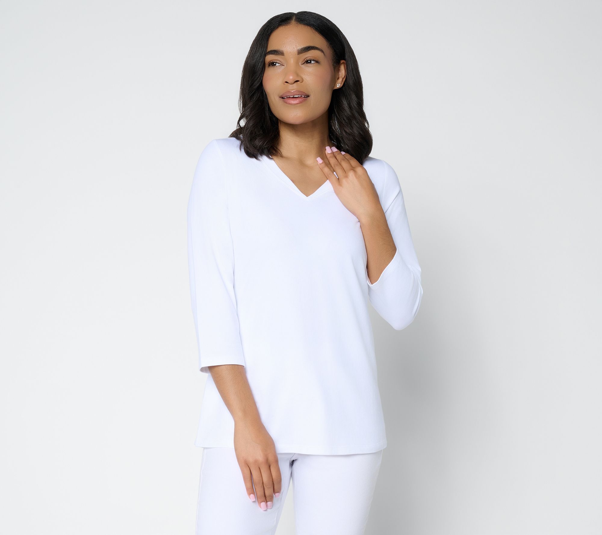 Belle by Kim Gravel Primabelle Knit Victory V-Neck Top