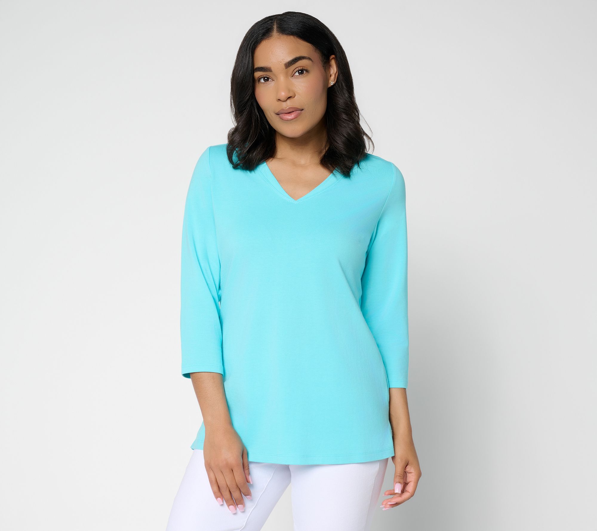 Belle by Kim Gravel Primabelle Knit Victory V-Neck Top