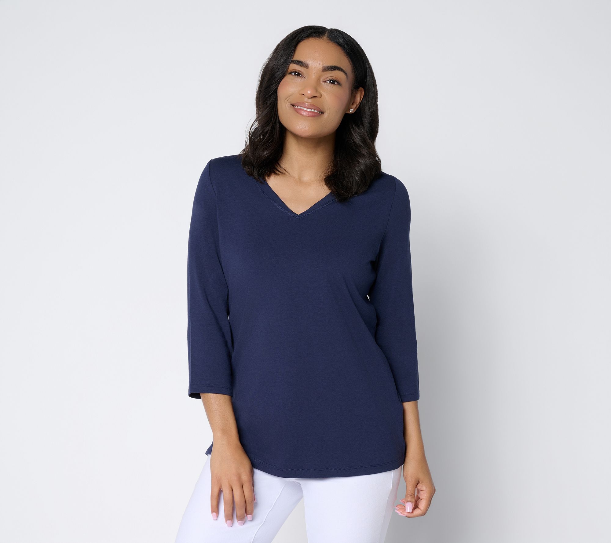 Belle by Kim Gravel Primabelle Knit Victory V-Neck Top