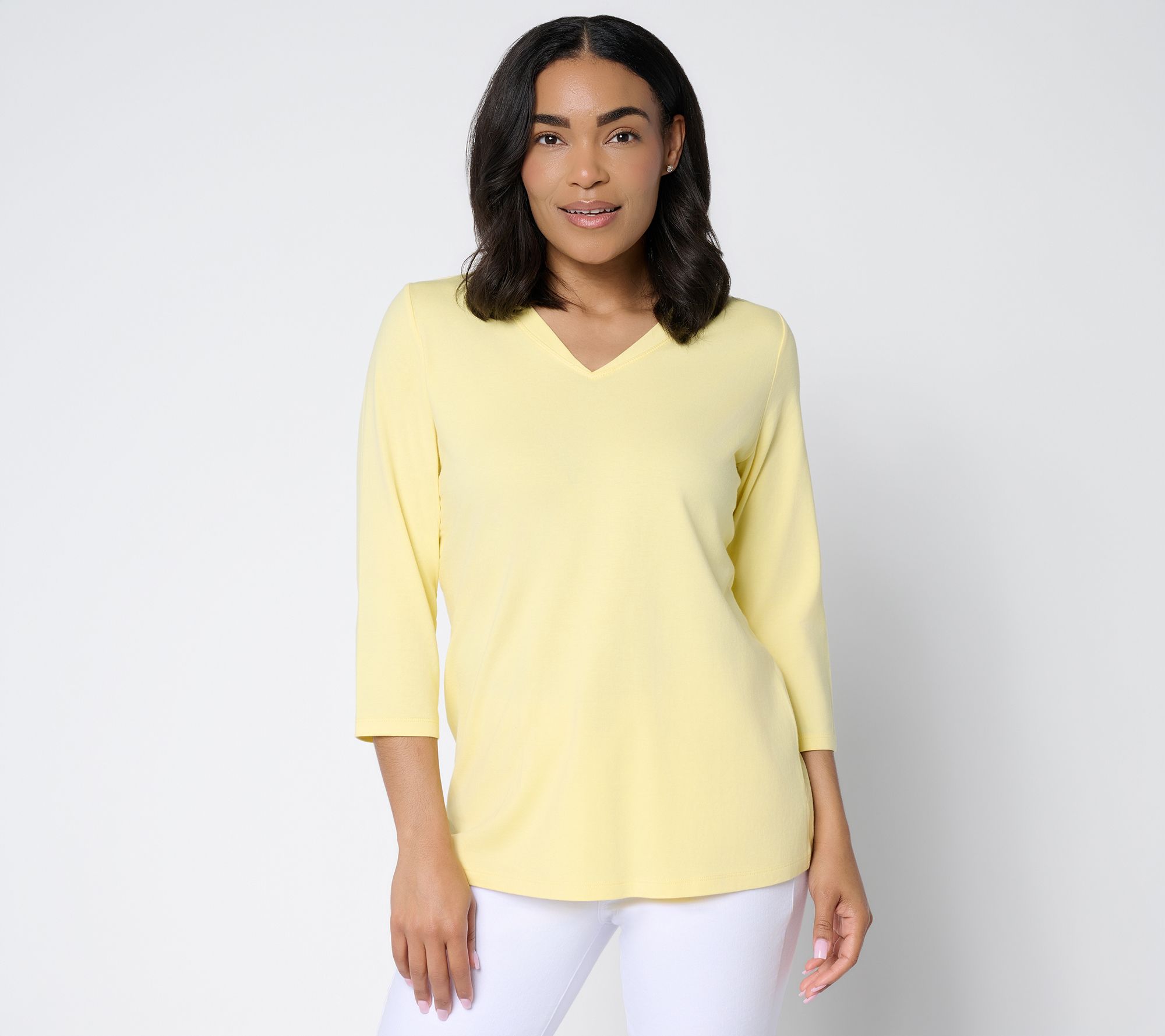Belle by Kim Gravel Primabelle Knit Victory V-Neck Top